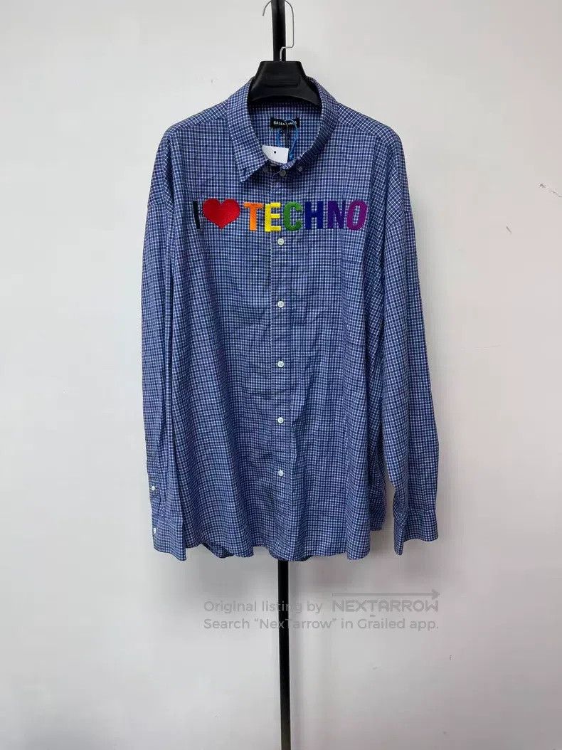 Balenciaga Striped Love Heart Embroidered Pattern Long Sle