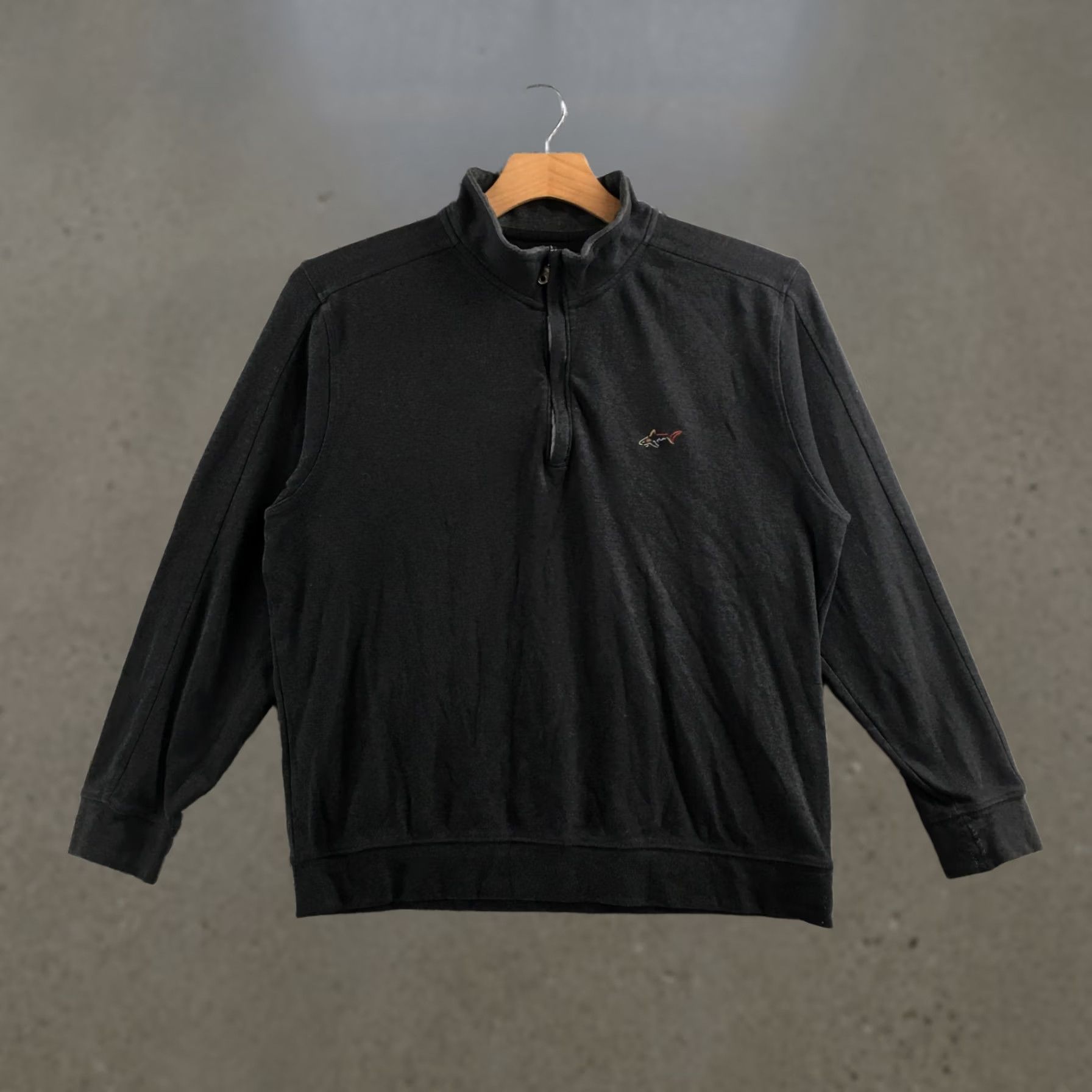 Vintage Greg Norman Sweatshirt Mens L Black Quarter-Zip Mock Neck Pullover Long Sleeve Size US L / EU 52-54 / 3 - 1 Thumbnail