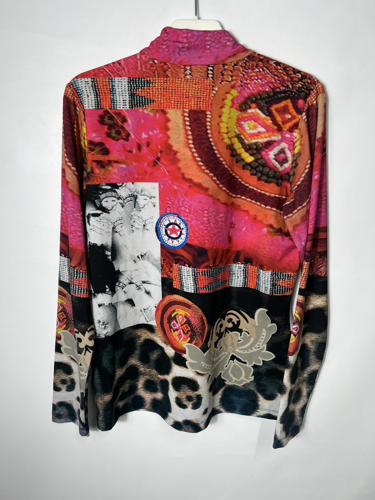 Bogner Bogner Y2K Graphic High Neck Zip Top Vintage Statement Print Size L / US 10 / IT 46 - 8 Thumbnail