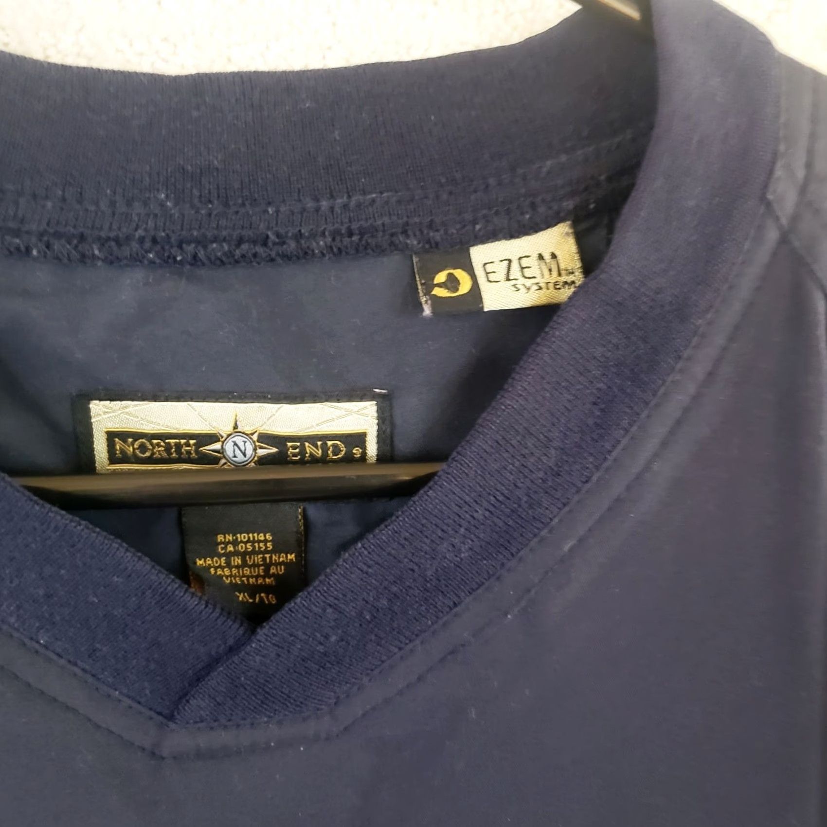 Vintage Key West Boats Men's XL Navy V-Neck Windbreaker by North End Golf Outdoor Casual Thin Softshell Pullover Size US XL / EU 56 / 4 - 7 Thumbnail
