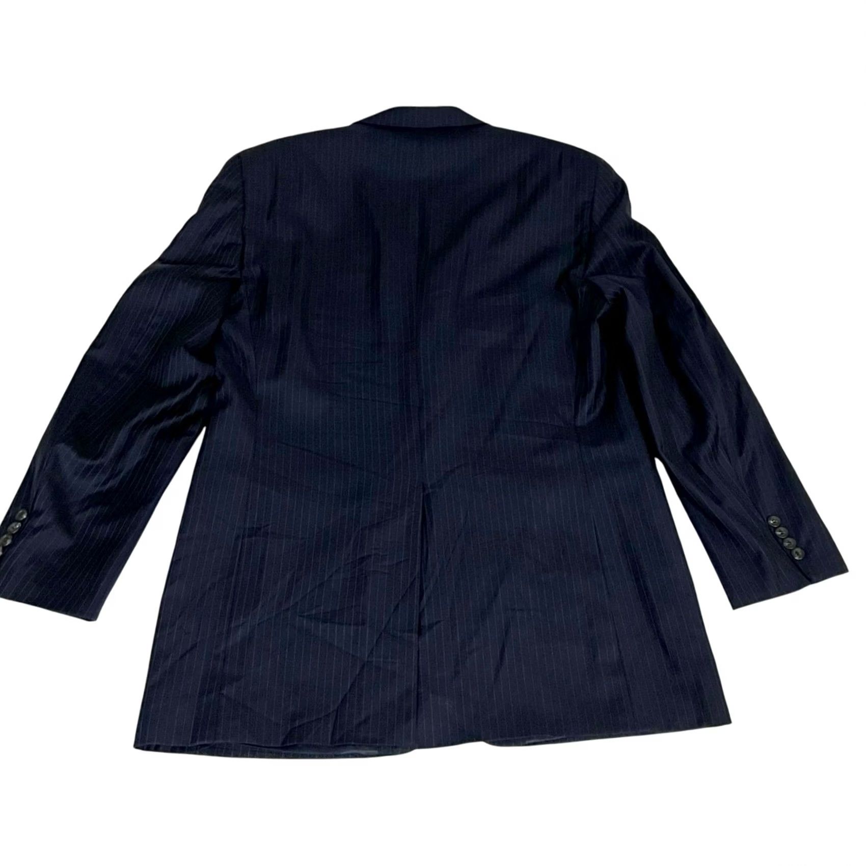 Ralph Lauren Lauren Ralph Lauren Blazer Pinstripe Wool Dark Navy Blue 42 Men’s 2 Piece Single-Breasted Slim Jacket Blazer Mens Sleeve 16.5 Size 42R - 5 Thumbnail