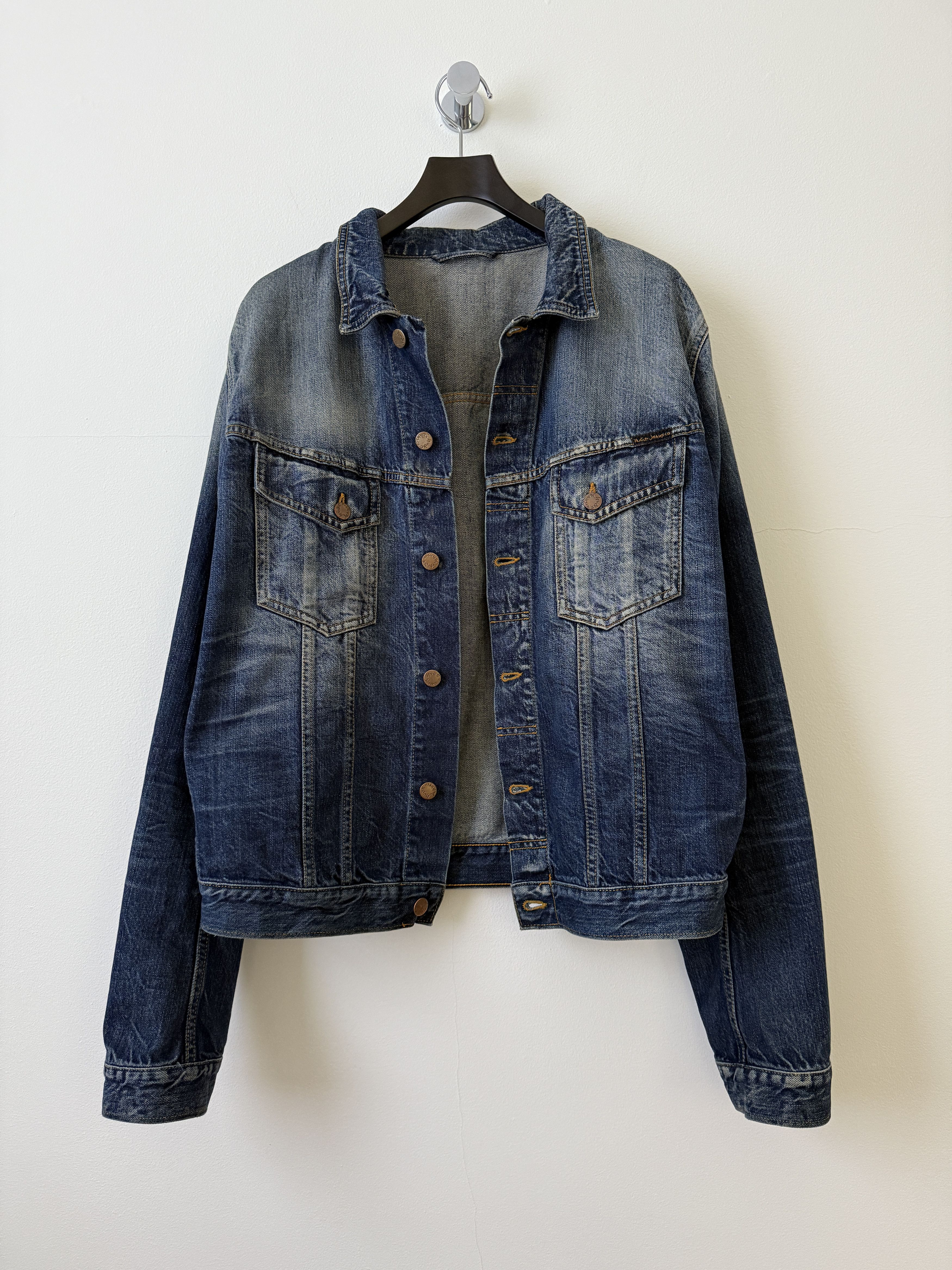 Nudie Jeans Faded Denim Jean Jacket Size US XXL / EU 58 / 5 - 2 Thumbnail