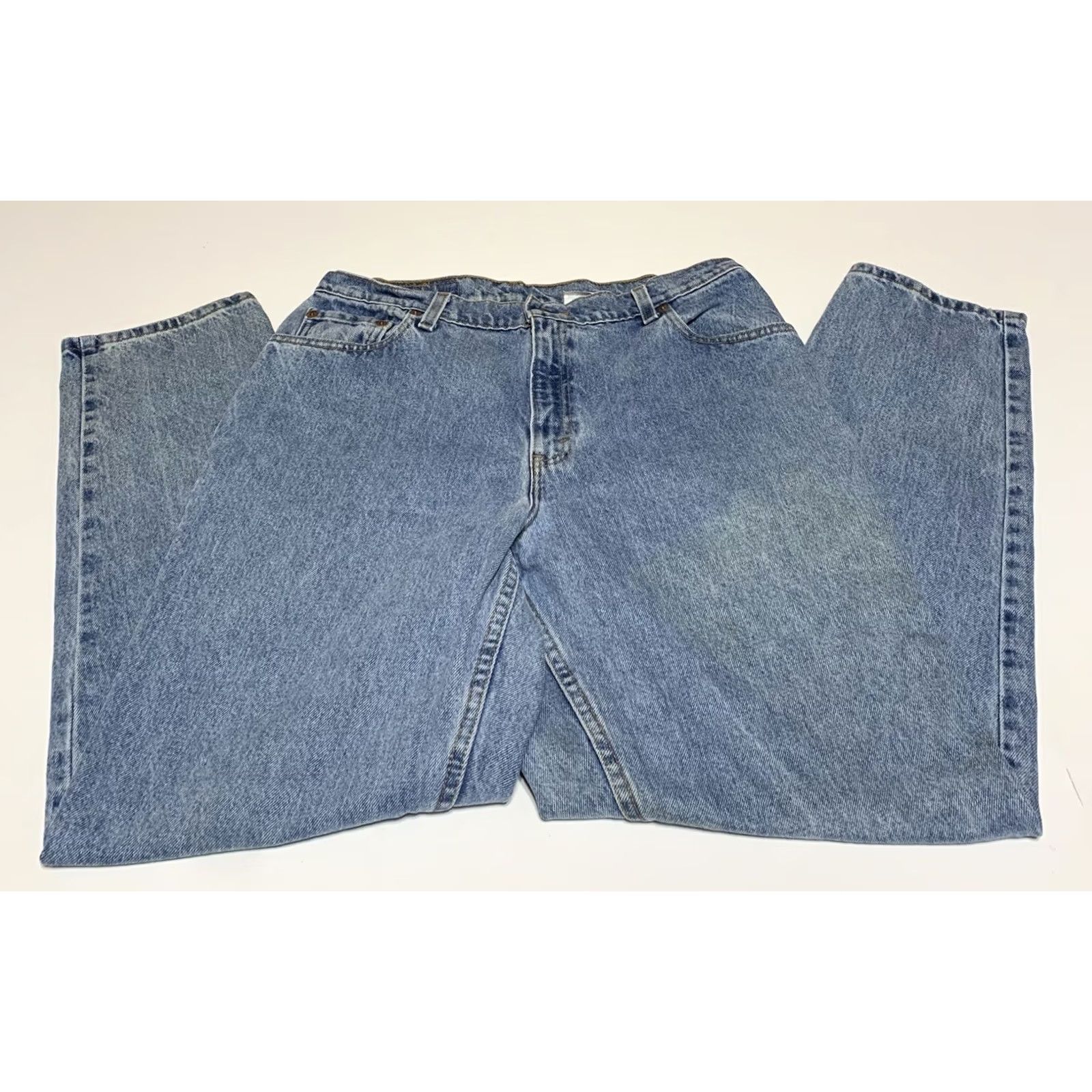 Levi's VINTAGE Levi's 550 Jeans Mom Relaxed Fit High Waist 14 M Reg 32x31 Blue Stained 90s Womens Size 36" / US 14 / IT 50 - 2 Thumbnail