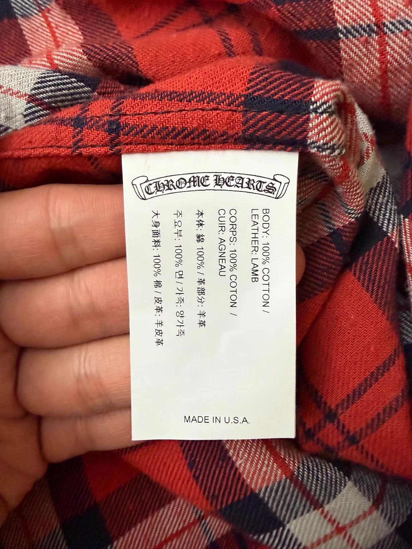 Chrome Hearts Chrome Hearts Black & Red Plaid Shirt Q14 Size US M / EU 48-50 / 2 - 5 Thumbnail