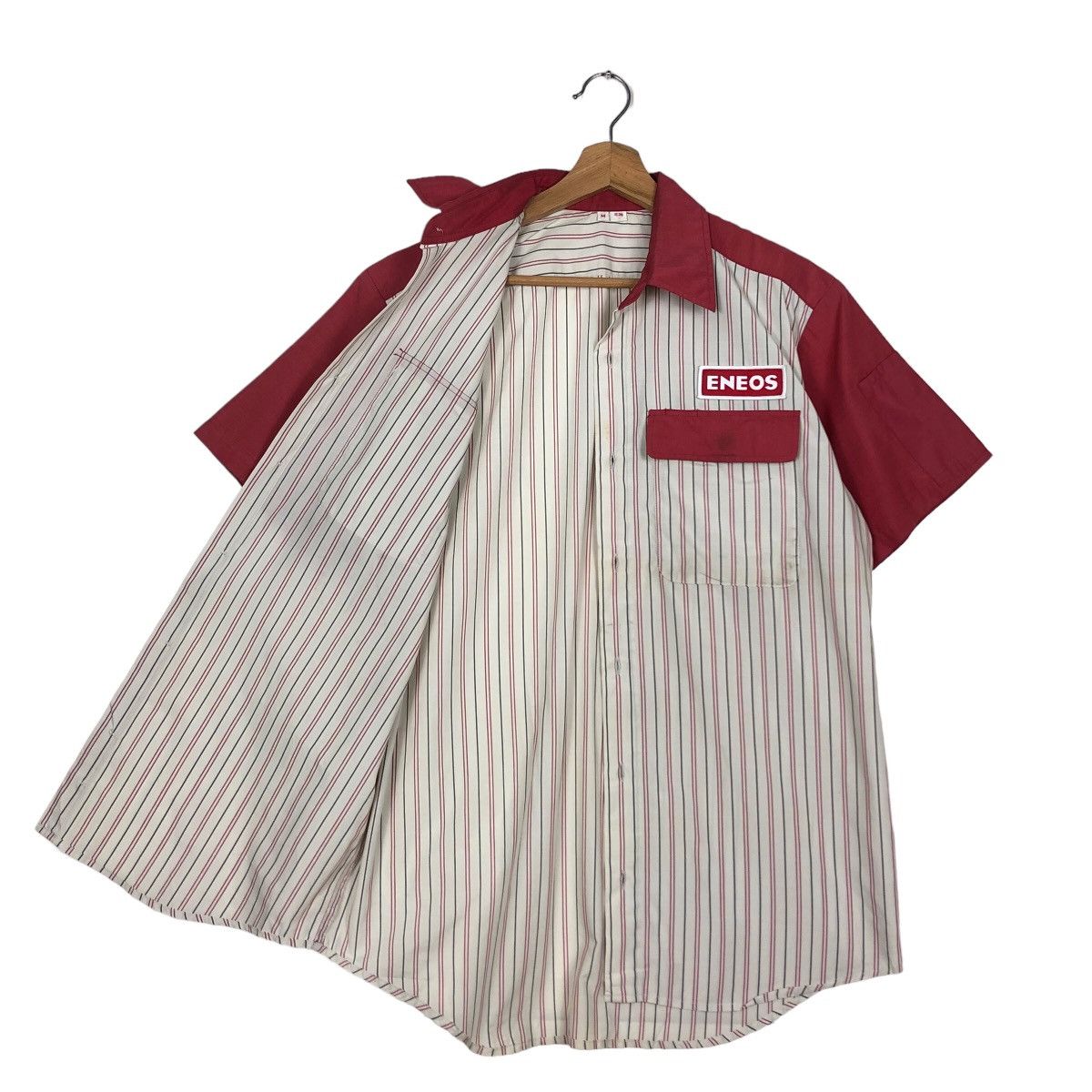 Japanese Brand 🔥90s Work Jacket Striped Design Eneos Racing Japan Big Logo Size US M / EU 48-50 / 2 - 9 Thumbnail