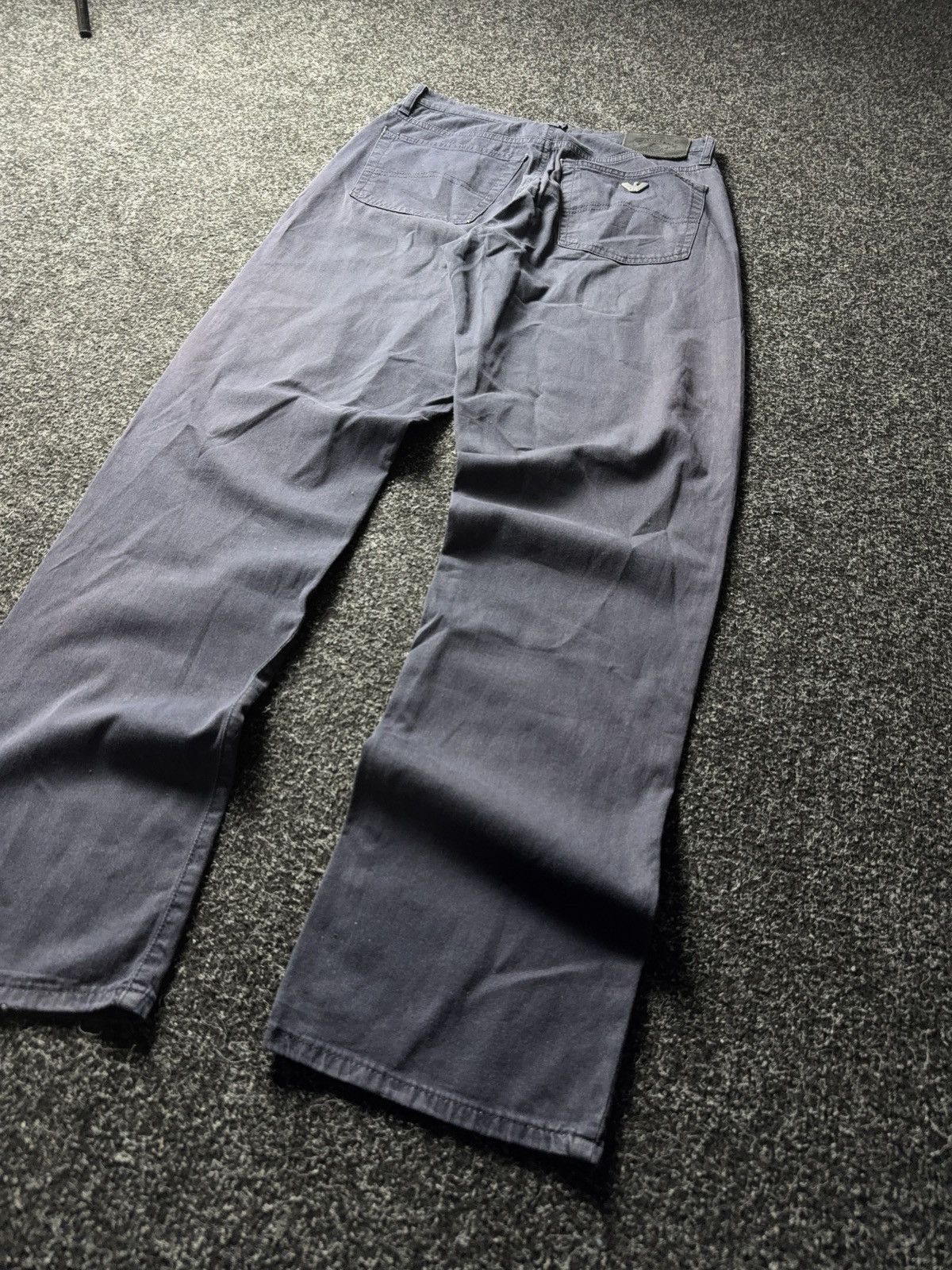 Armani 90s Armani Jeans Washed Faded Blue Straight Fit Denim Pants Size US 30 / EU 46 - 14 Thumbnail