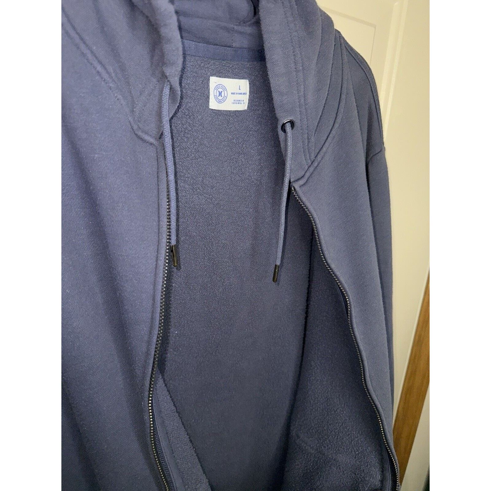 Hurley Hurley Blue Gray Hoodie Sweatshirt Men’s Large Full Zip Logo Size US L / EU 52-54 / 3 - 6 Thumbnail