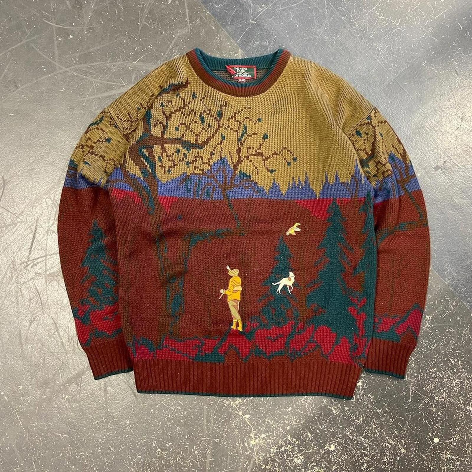 Sears Vintage 90s Sears Duck Hunting Knit Size US L / EU 52-54 / 3 - 1 Thumbnail