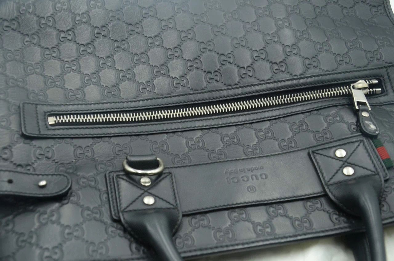 Gucci Gucci GG Supreme leather large black briefcase tote Size 42 - 4 Thumbnail