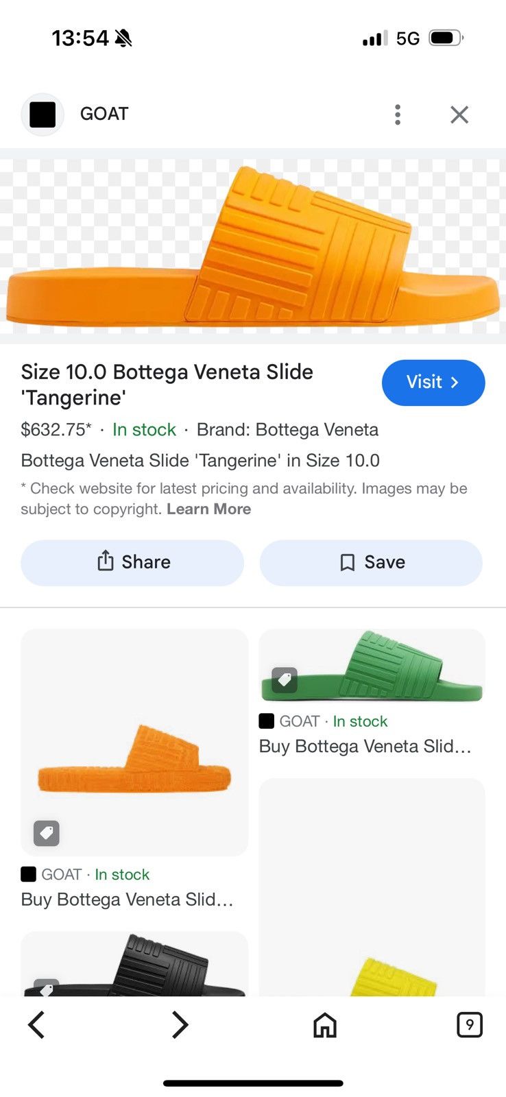 Bottega Veneta BOTTEGA VENETA sliders see photos with tape measurements fit Size US 9 / EU 42 - 21 Thumbnail