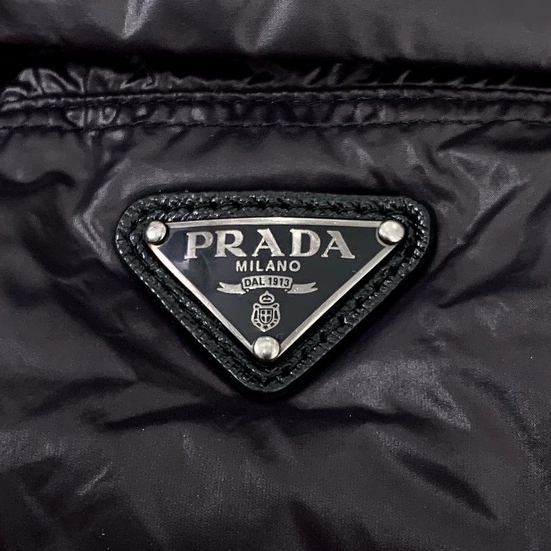 Prada Prada Size 38 Black triangle belt zipper down jacket size 3 Size US XXS / EU 40 - 5 Thumbnail