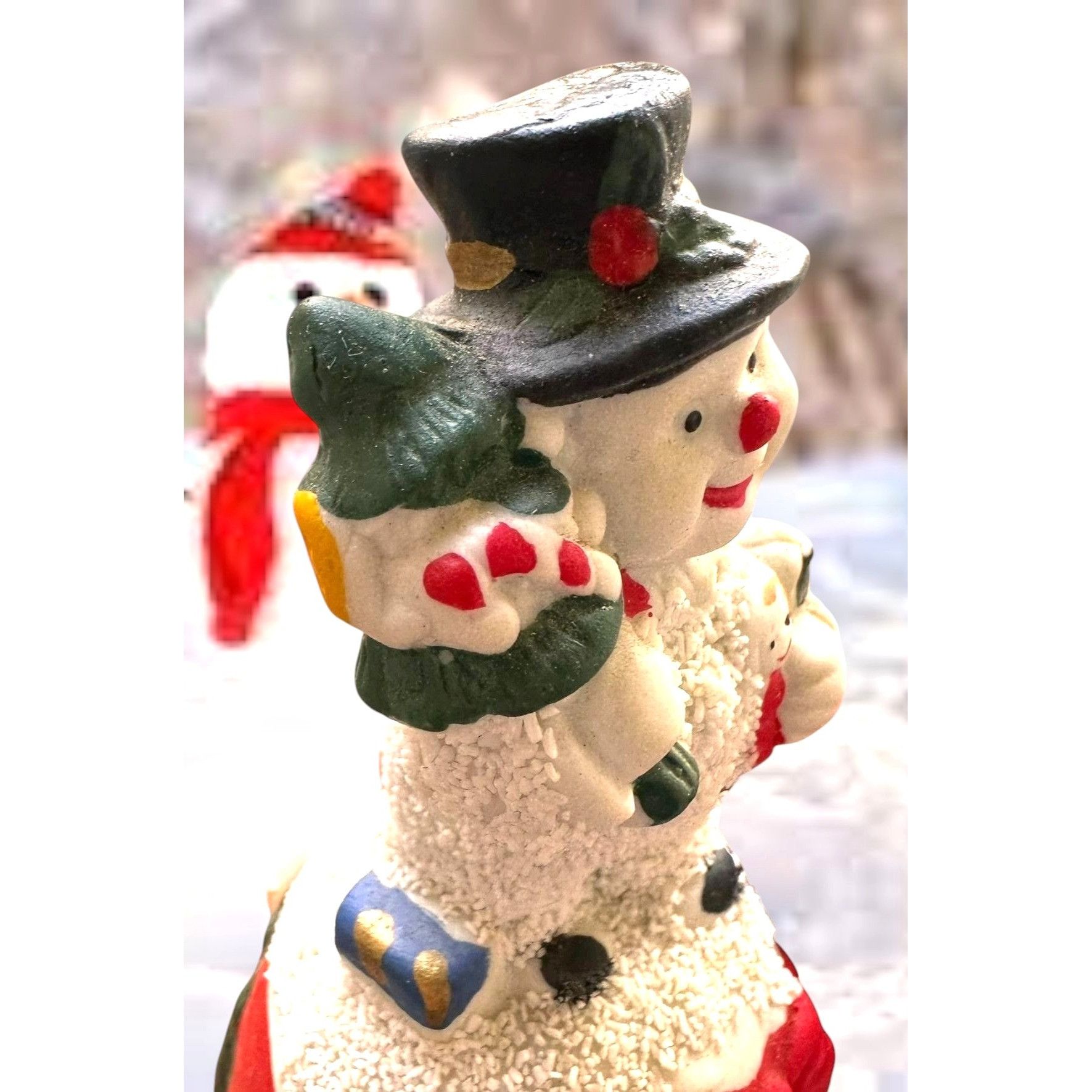 Vintage Vintage Snowman Bell Christmas Figurine Gift Collection Deco Size ONE SIZE - 2 Thumbnail