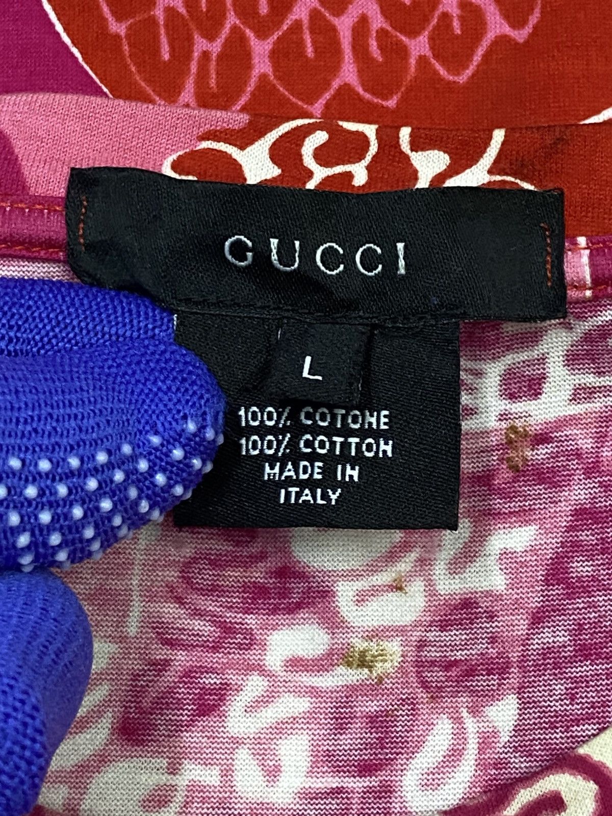 Gucci Gucci SS1999 Floral Red Shirt Size L / US 10 / IT 46 - 9 Thumbnail