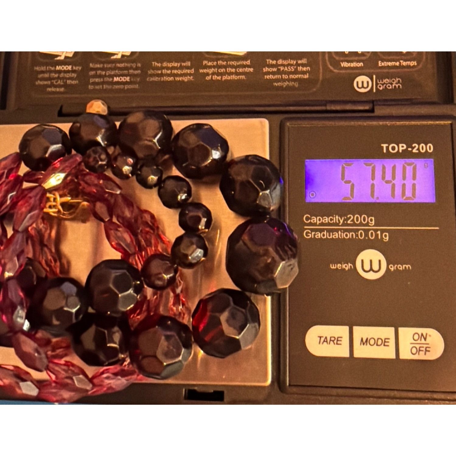 Ann Taylor Ann Taylor 2 String Glass Bead Necklace Purple Graduated Gol Size ONE SIZE - 6 Thumbnail