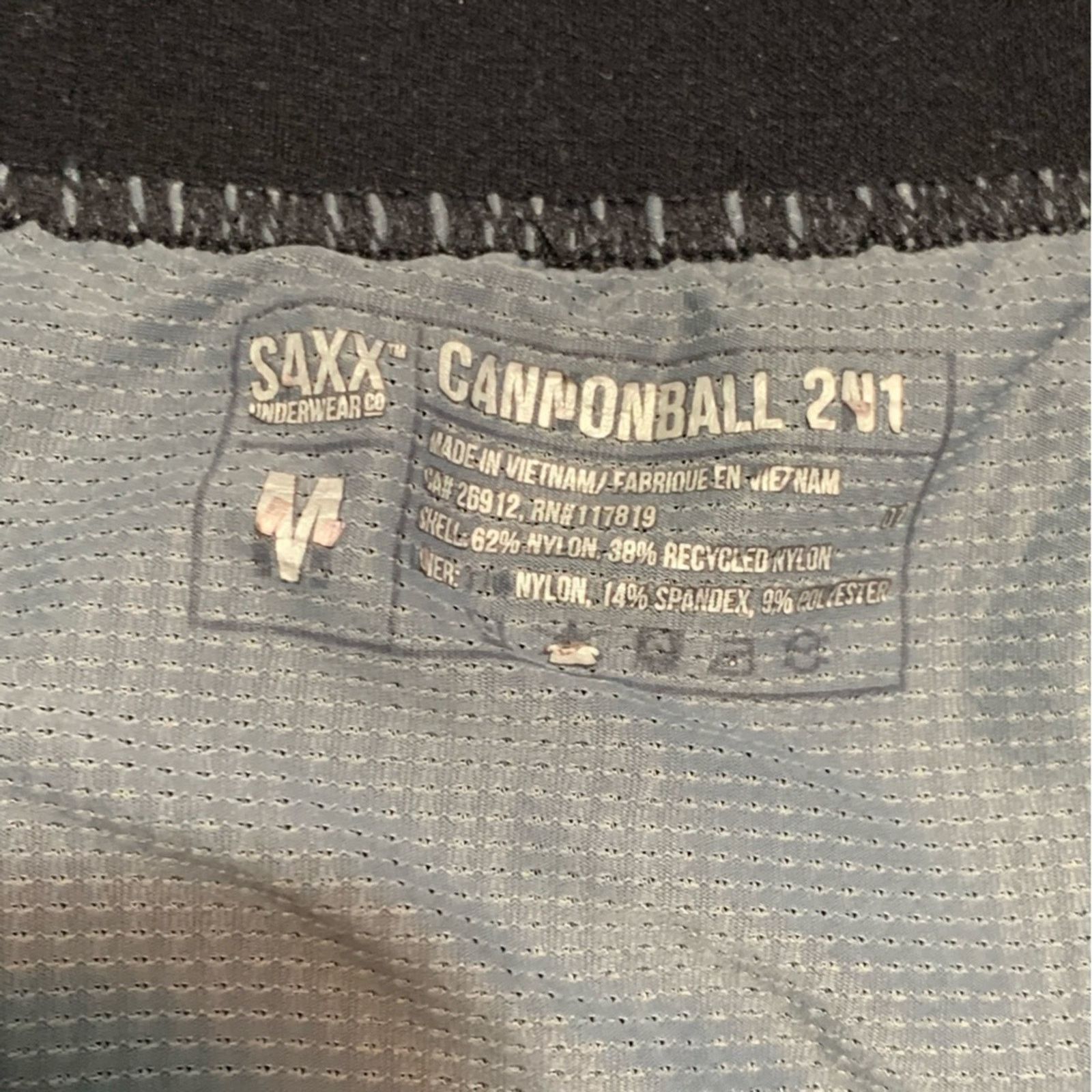 Other Saxx Cannon Ball 2in1 Drawstring SHORT Boxer Liner Men SZ M Size US 30 / EU 46 - 3 Thumbnail
