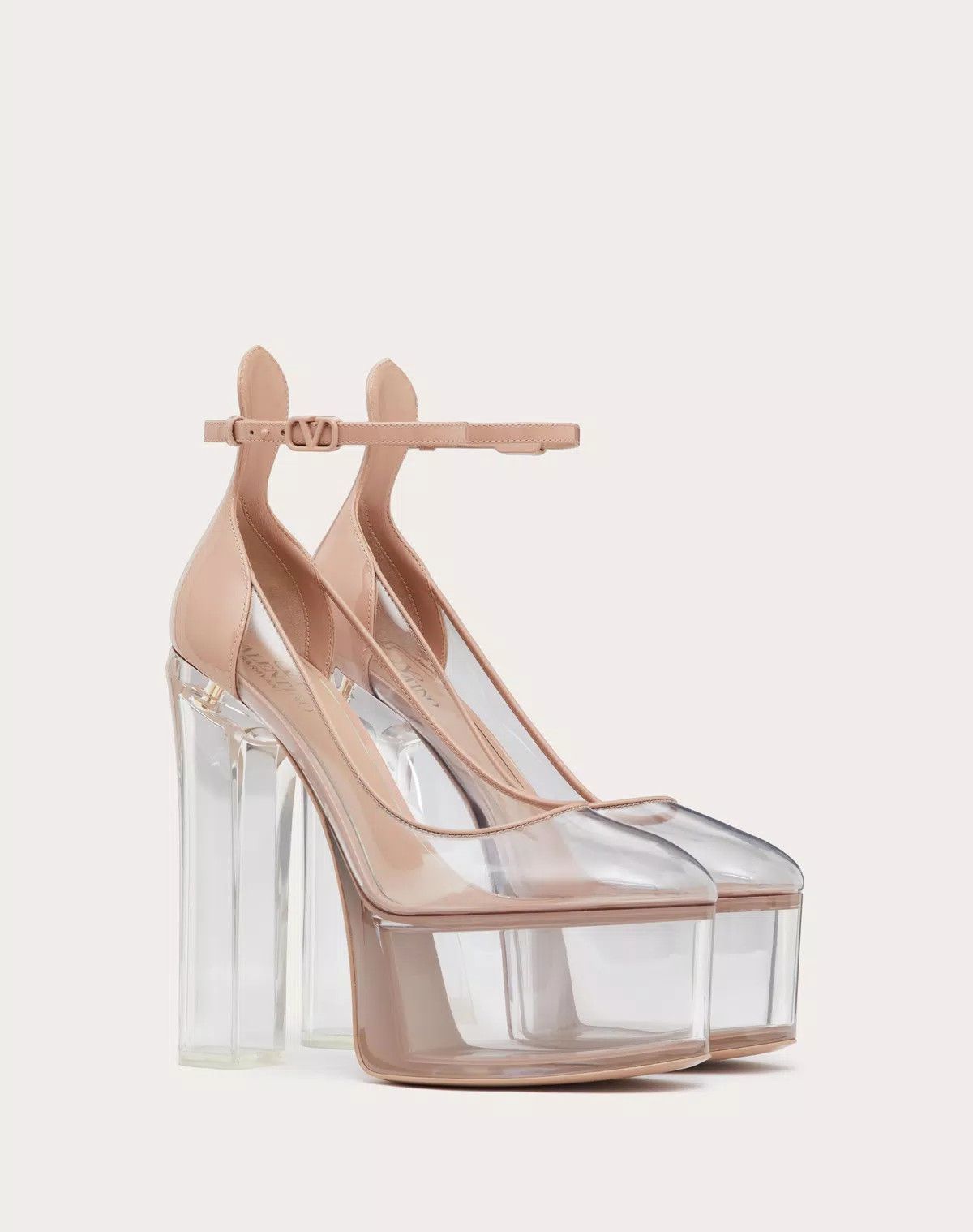 Valentino o1s1wg111125 Tan-go Platform Pumps in Trasparente Size US 10 / IT 40 - 2 Thumbnail