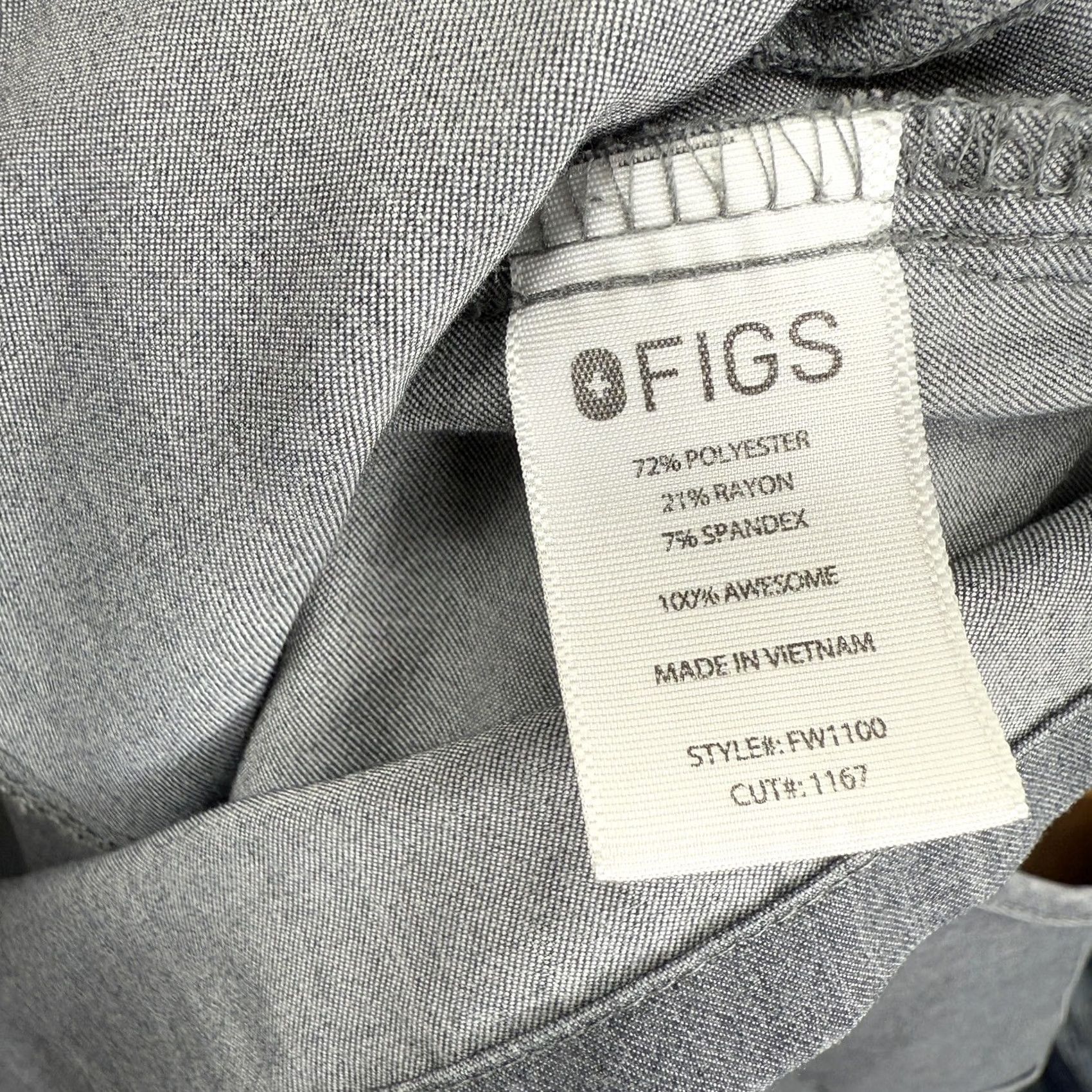 Vintage VINTAGE FIGS Scrub Top Womens 2XS Graphite Gray Casma Three Pocket Medical Nurse Top Shirt 2XS Womens Gray FIGS Scrub Top Size XXS / US 00 / IT 34 - 4 Thumbnail