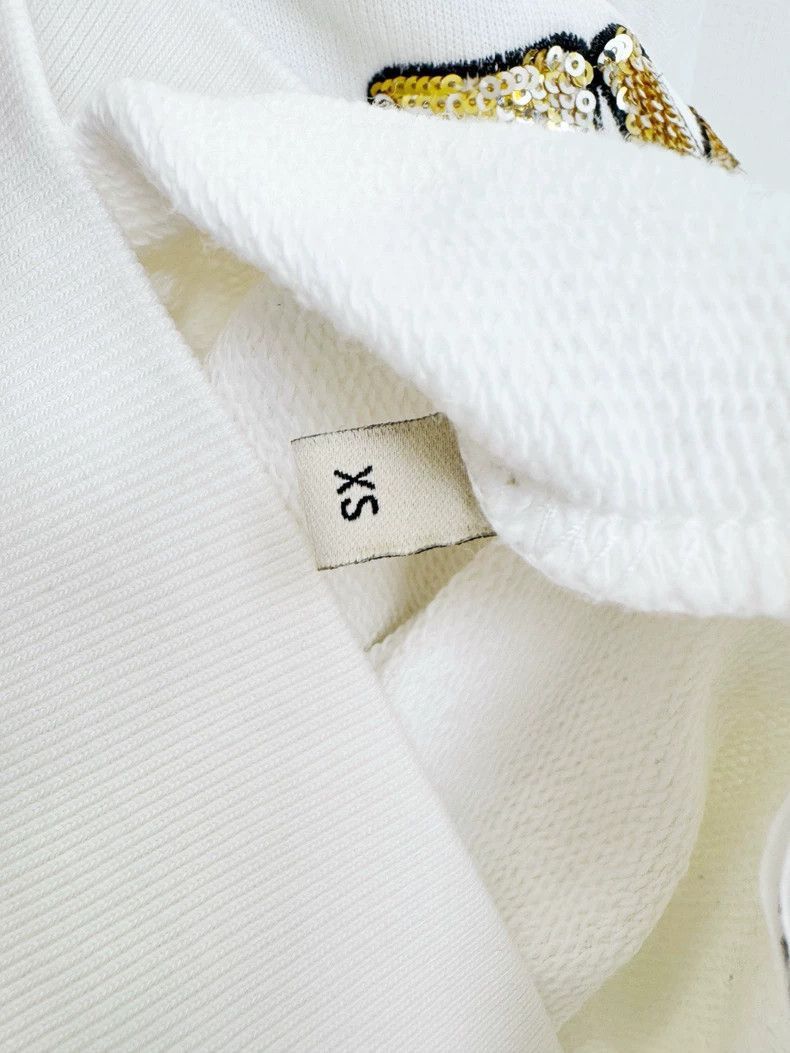 Gucci Gucci White Sweatshirt with Gem Design-2505 Size XS / US 0-2 / IT 36-38 - 5 Thumbnail