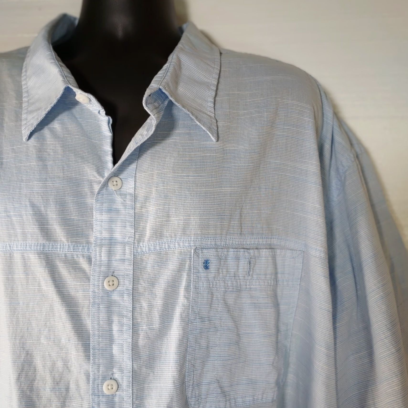Izod Izod Saltwater Shirt Men's 4XL Button Up Short Sleeve Golf Fishing Beach Size US XXL / EU 58 / 5 - 3 Thumbnail