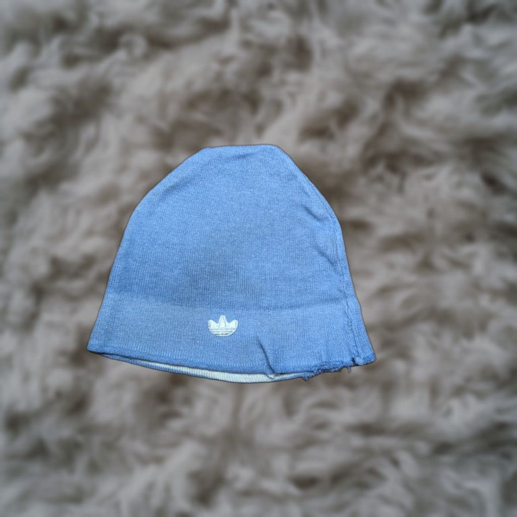 Adidas VINTAGE adidas Beanie Hat One Size Unisex Adults Blue Lined West Germany Trefoil 80s Size ONE SIZE - 1 Thumbnail