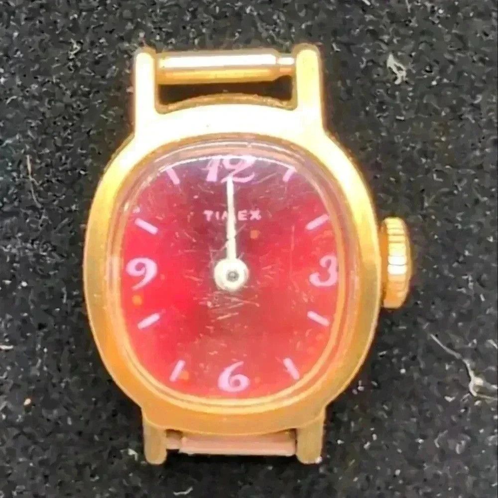 Timex Ladies Timex Red Face Vintage Estate Watch Size ONE SIZE - 1 Thumbnail