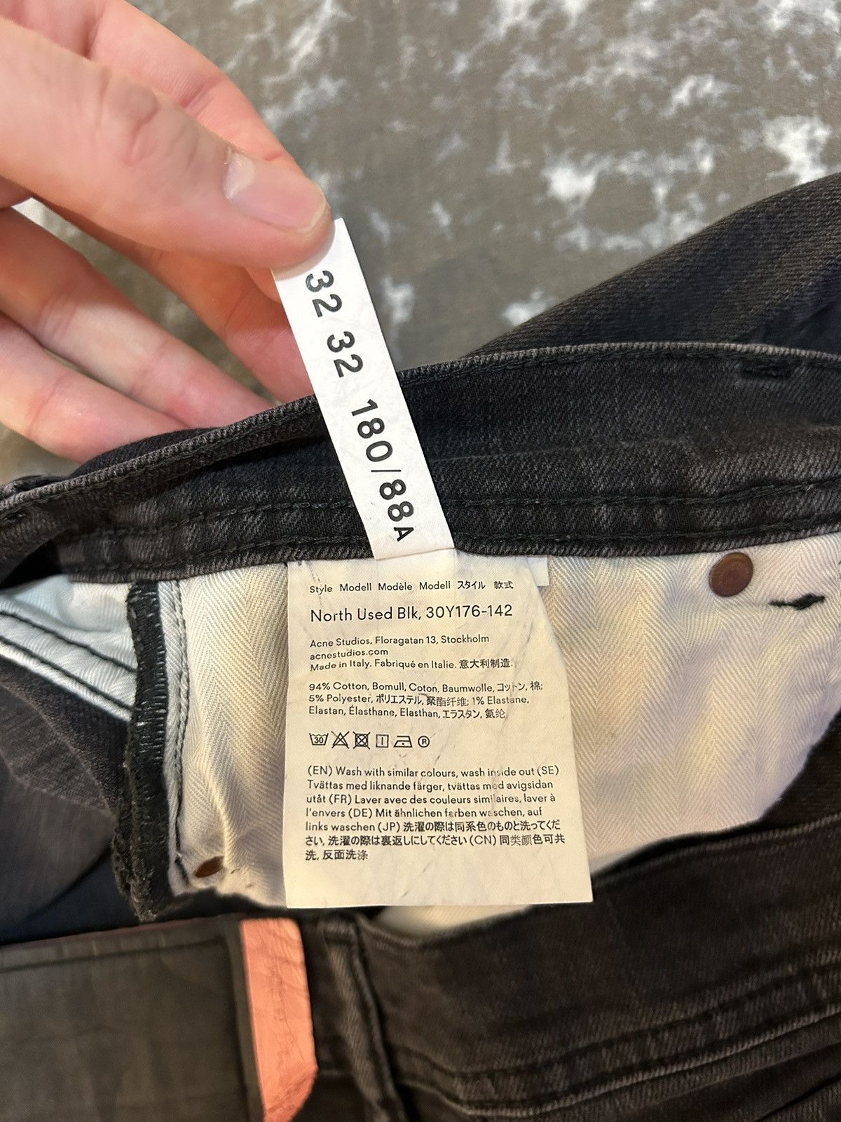 Acne Studios Biå Konst North used black denim back patch Acne Studios Size US 32 / EU 48 - 3 Thumbnail