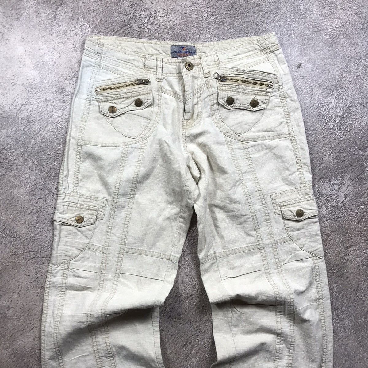 Vintage Vintage Y2K Baggy Distressed Cargo Pants Grunge Thrashed 29 Size 29" - 3 Thumbnail