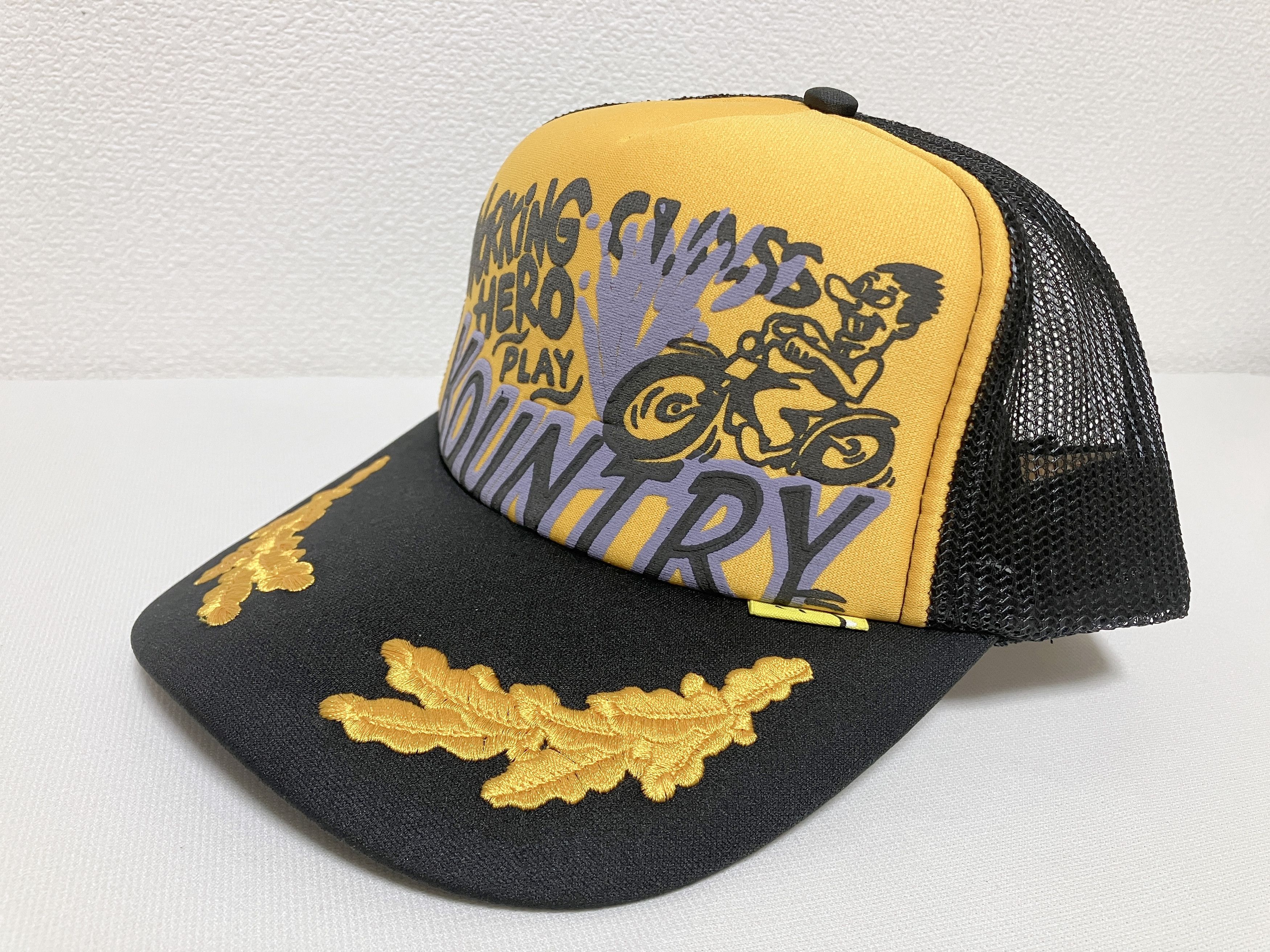 Kapital kapital KOUNTRY racer trucker truck cap hat orange black Size ONE SIZE - 1 Thumbnail