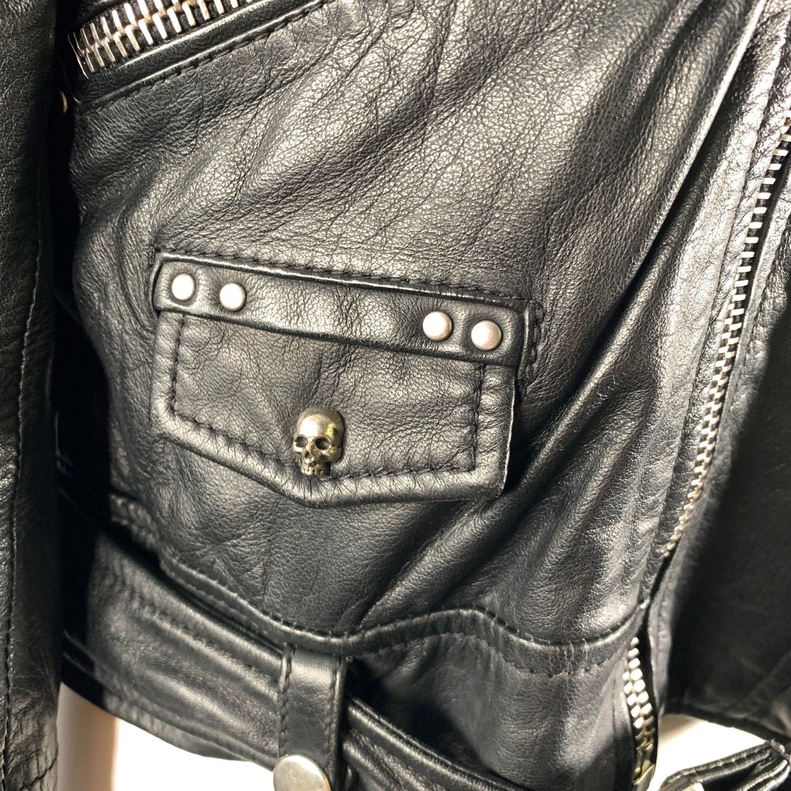 The Kooples THE KOOPLES Size M Black Leather Lambskin Biker Jacket Size M / US 6-8 / IT 42-44 - 2 Thumbnail