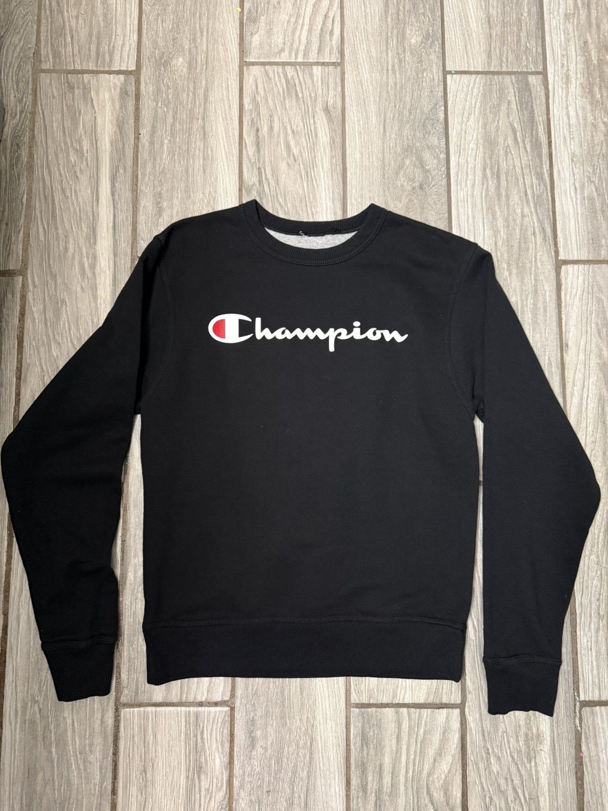 Champion Champion Athletic Men’s Pullover Logo Crewneck Black/White Size US S / EU 44-46 / 1 - 1 Thumbnail