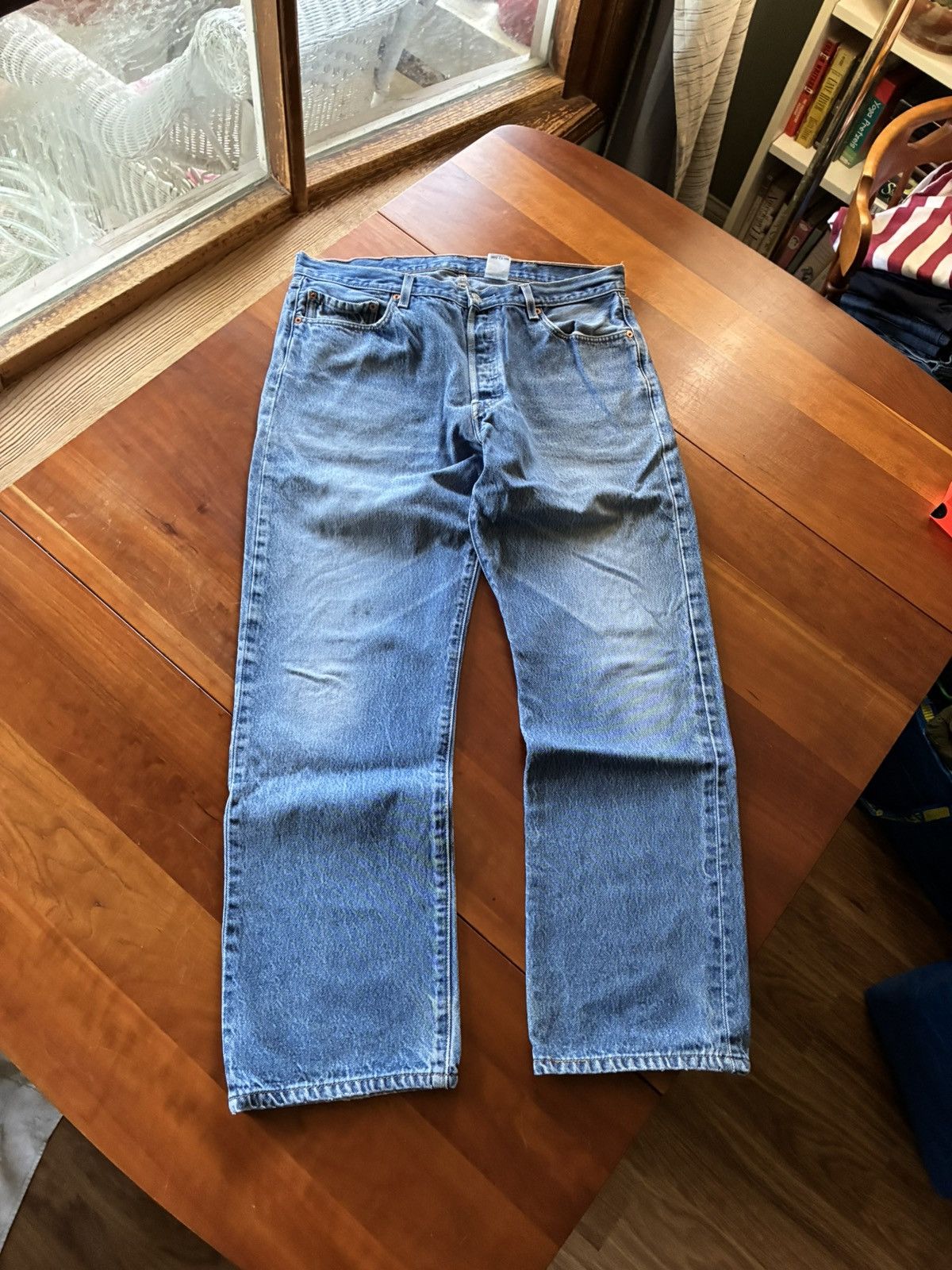 Levi's Vintage faded Levis 501 denim jeans Size US 35 - 1 Thumbnail
