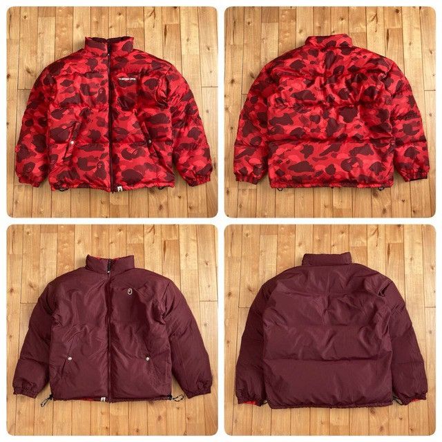 Bape 🔥Reversible🔥 BAPE Red Camo Puffer Down Jacket a bathing ape Size US L / EU 52-54 / 3 - 1 Thumbnail