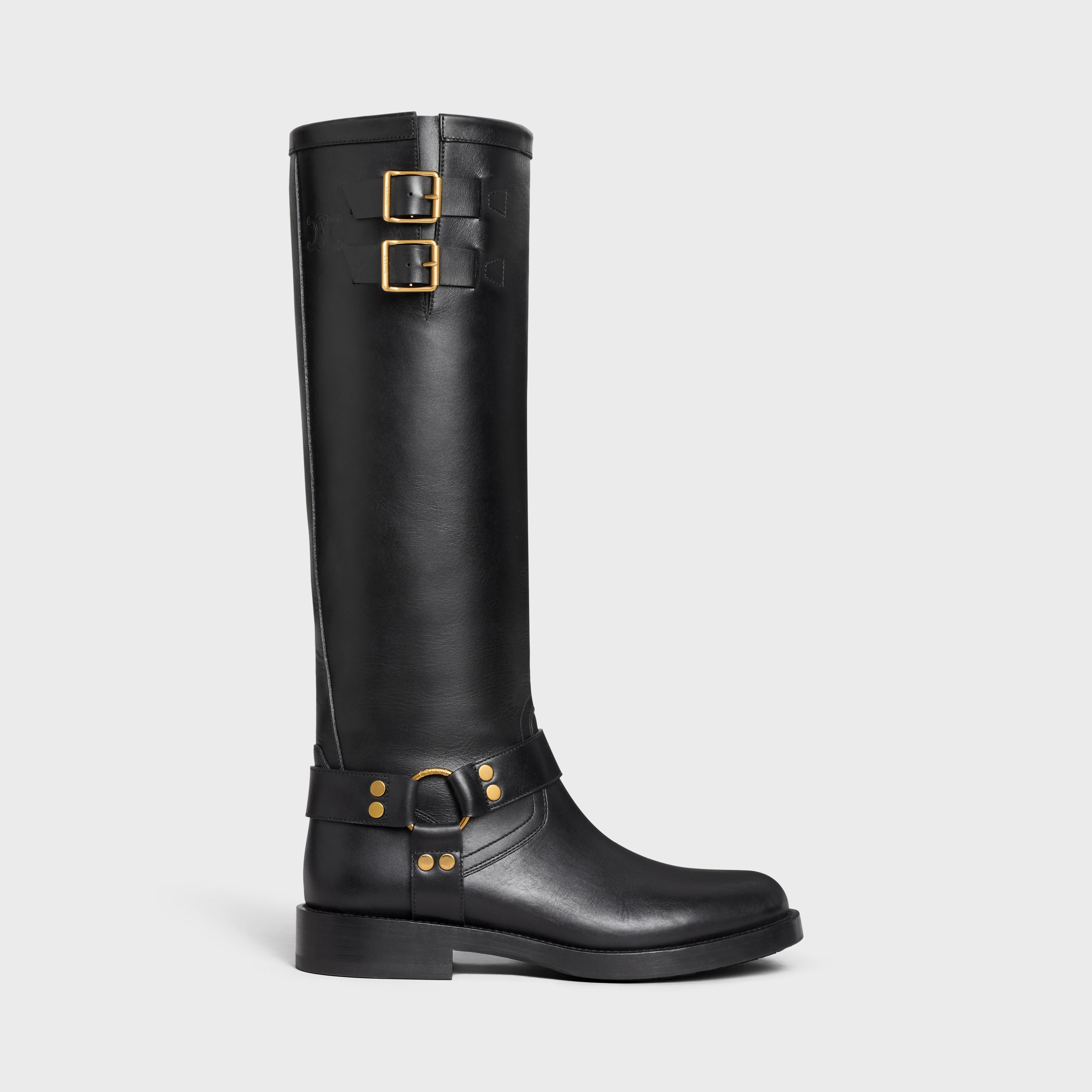 Celine HIGH BOOT CELINE BIKER in CALFSKIN - VEGETAL TANNING Size US 6 / IT 36 - 1 Thumbnail