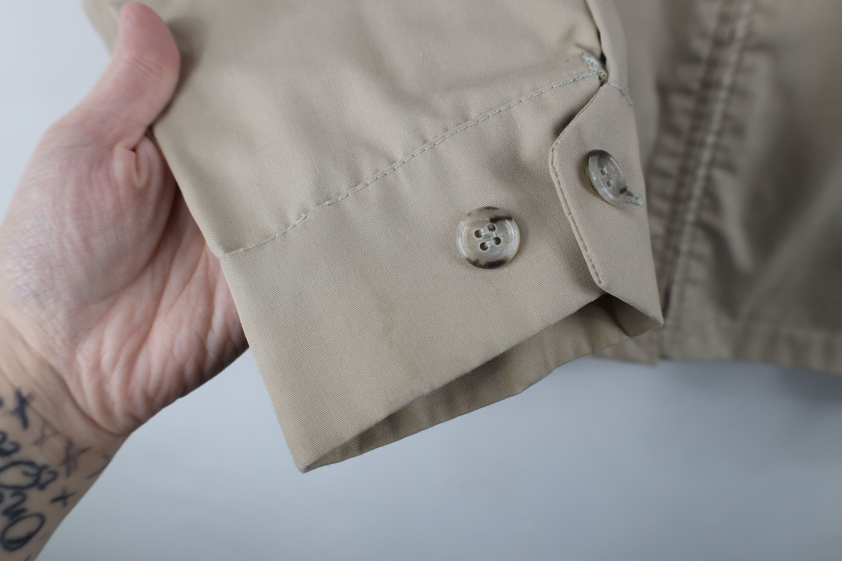 Vintage Vintage 70s Streetwear Cafe Racer Bomber Jacket Beige USA Size US XXL / EU 58 / 5 - 7 Thumbnail