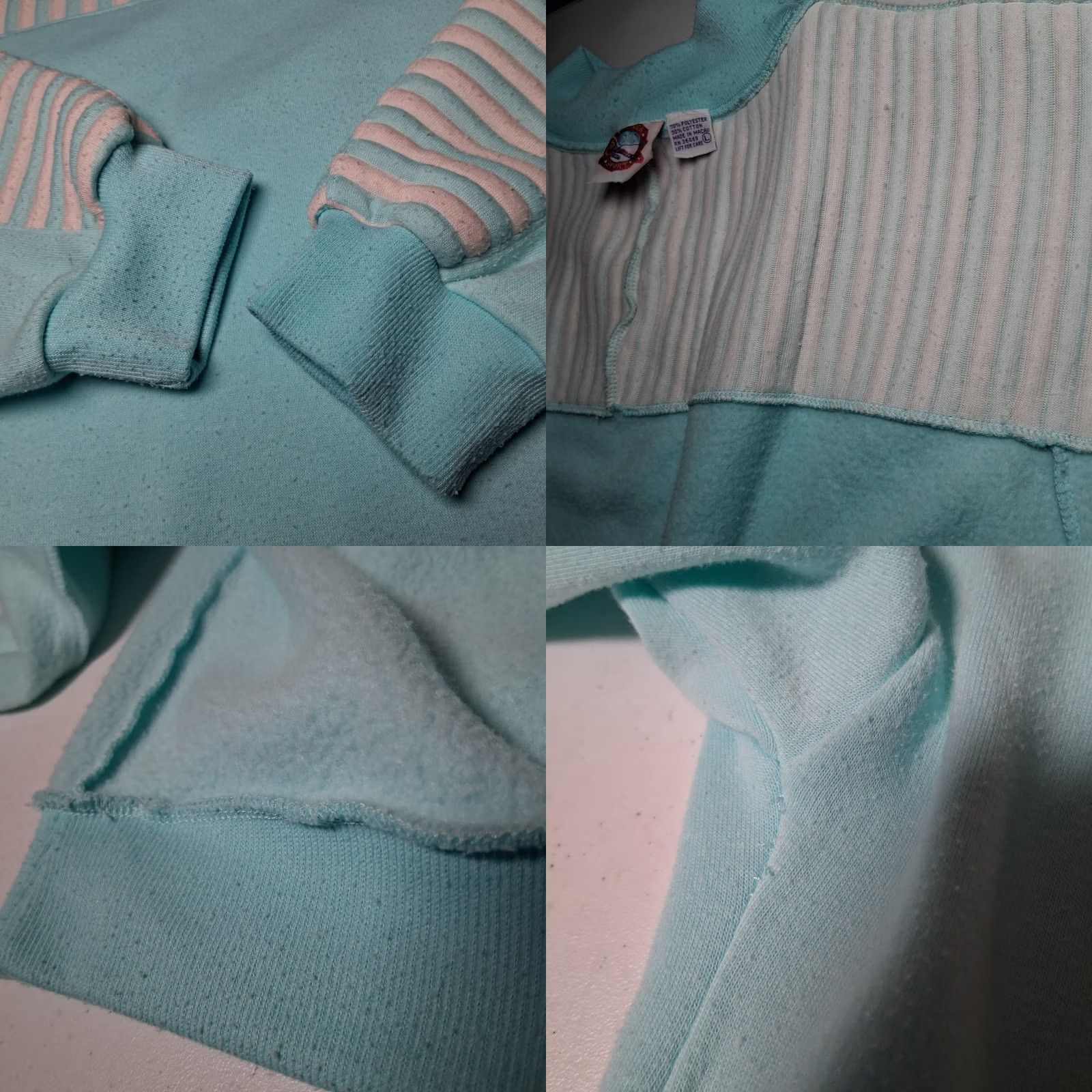 Vintage VINTAGE Apres Sport Sweatshirt Women L Blue Pink Ribbed Crewneck Retro Striped Ski Winter Fall Spring Athletic Casual Pullover Formal Read Size L / US 10 / IT 46 - 10 Thumbnail