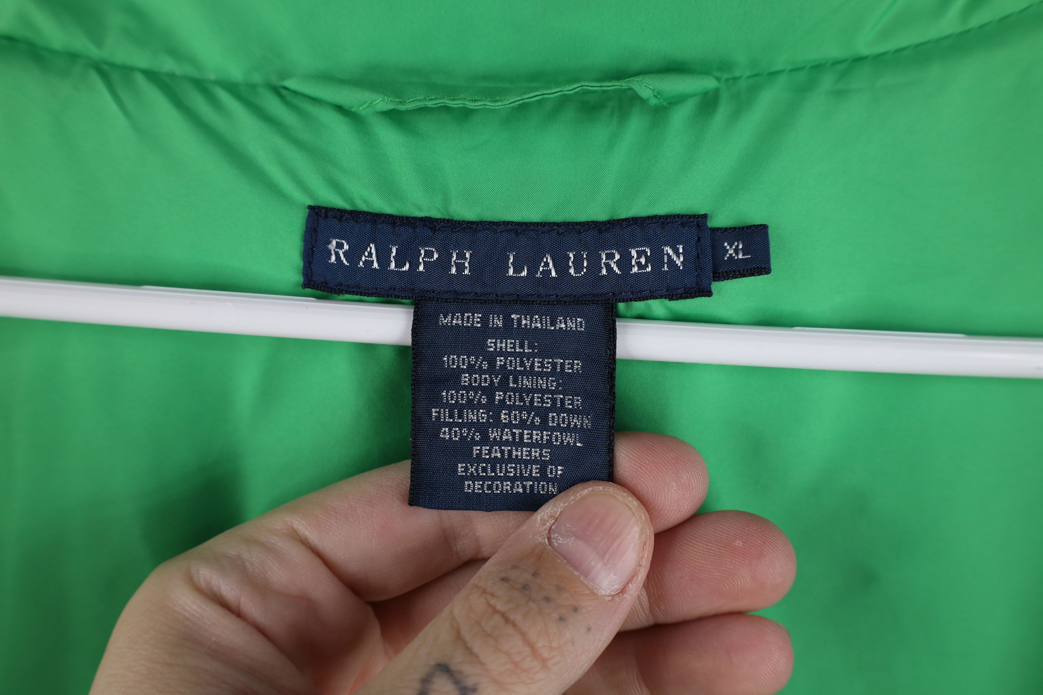 Ralph Lauren Vintage 90s Ralph Lauren Duck Down Puffer Vest Jacket Green Size XL / US 12-14 / IT 48-50 - 10 Thumbnail