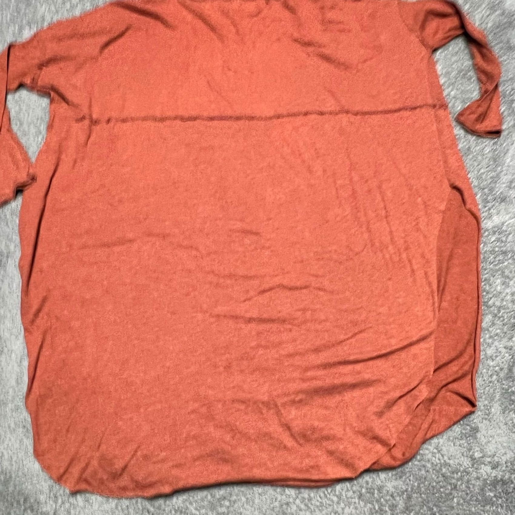 Free People Free People We The Dress Tunic Shirt Womens Small Oversized Orange Long Sleeve Size S / US 4 / IT 40 - 3 Thumbnail