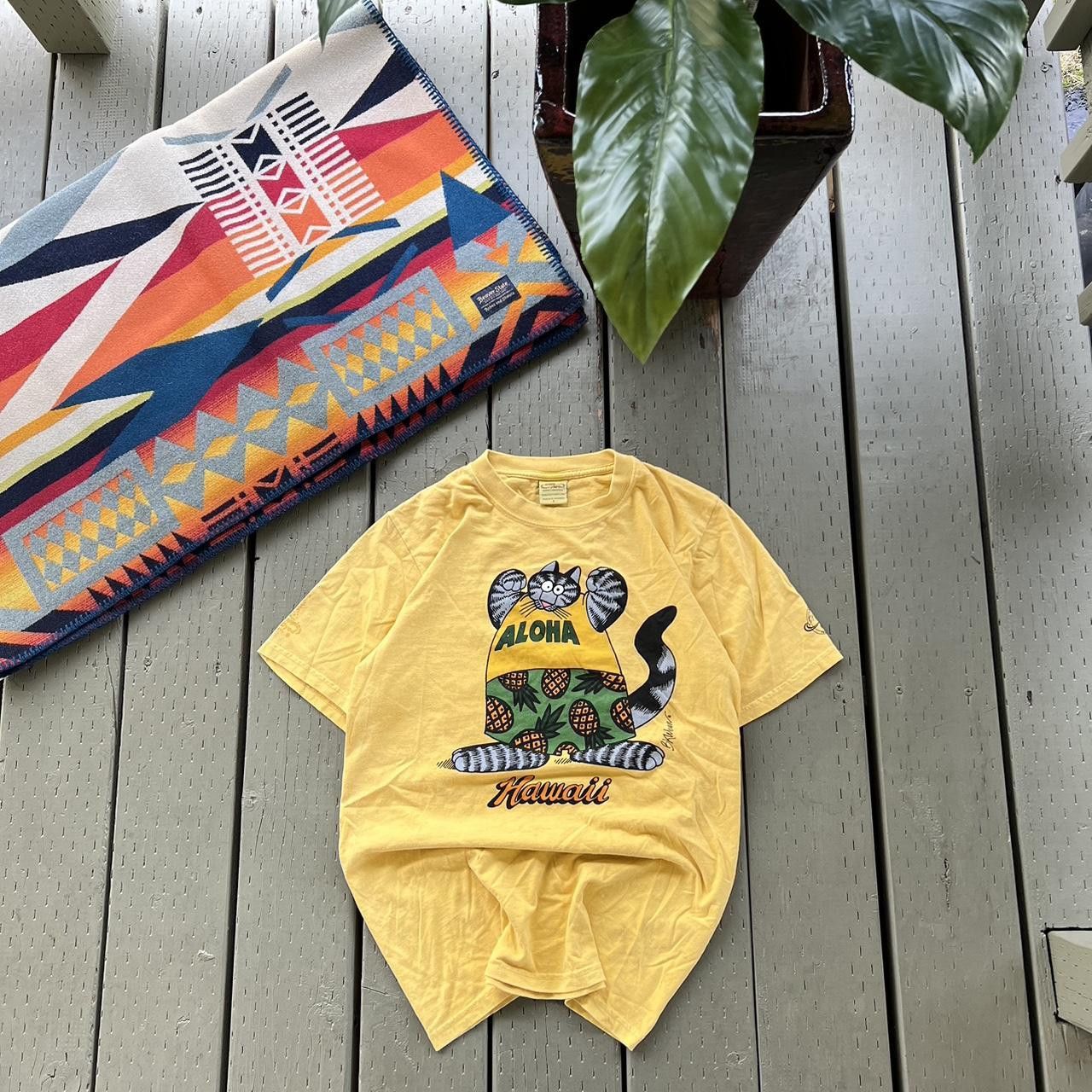 Vintage Vintage 90s Cat Aloha Hawaii B Kliban Art Crazy ClipOn Size US S / EU 44-46 / 1 - 3 Thumbnail