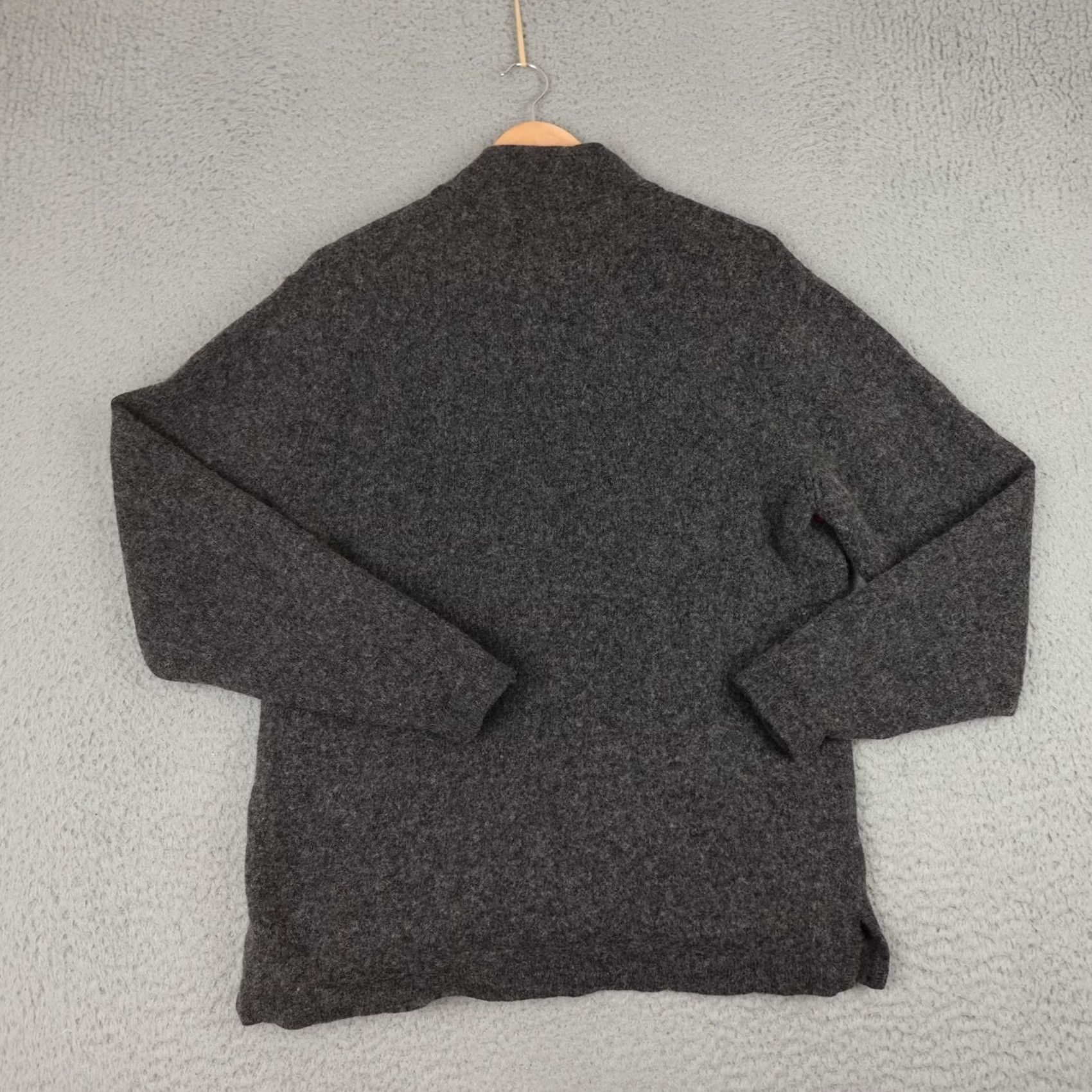 Vintage Woolrich Sweater Mens Large Gray Stripe Pullover Wool/Cotton Knit Mock Neck Long Sleeve Heavyweight Outdoor Casual Business Winter Size US L / EU 52-54 / 3 - 7 Thumbnail