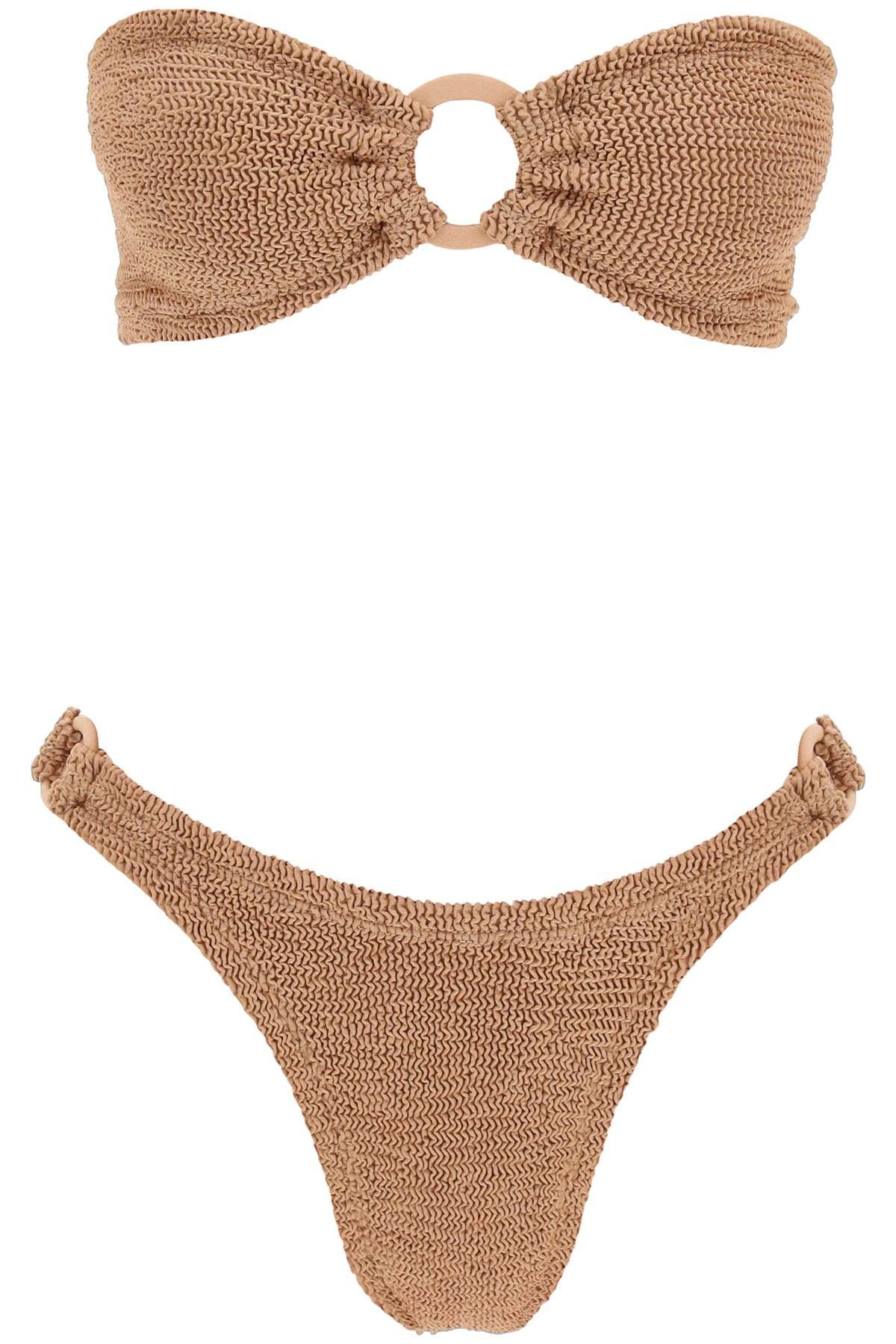 image of Hunza G Gloria Bikini Set in Beige, Women's