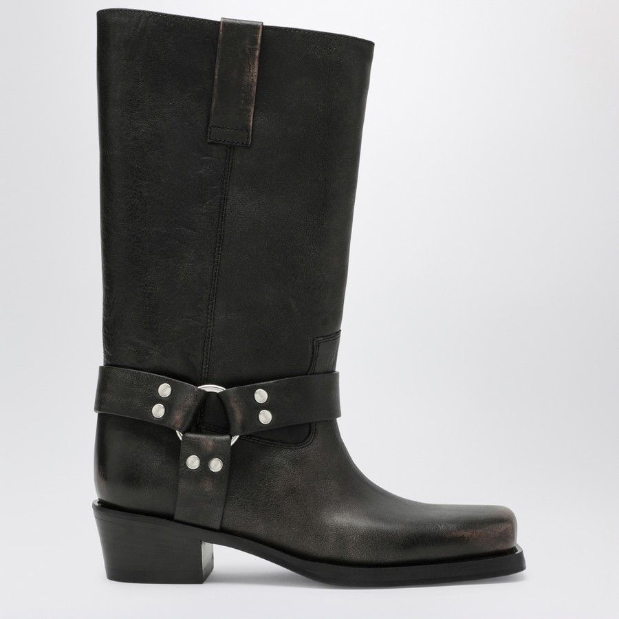 o1d2blof0924 Leather Boots in Black