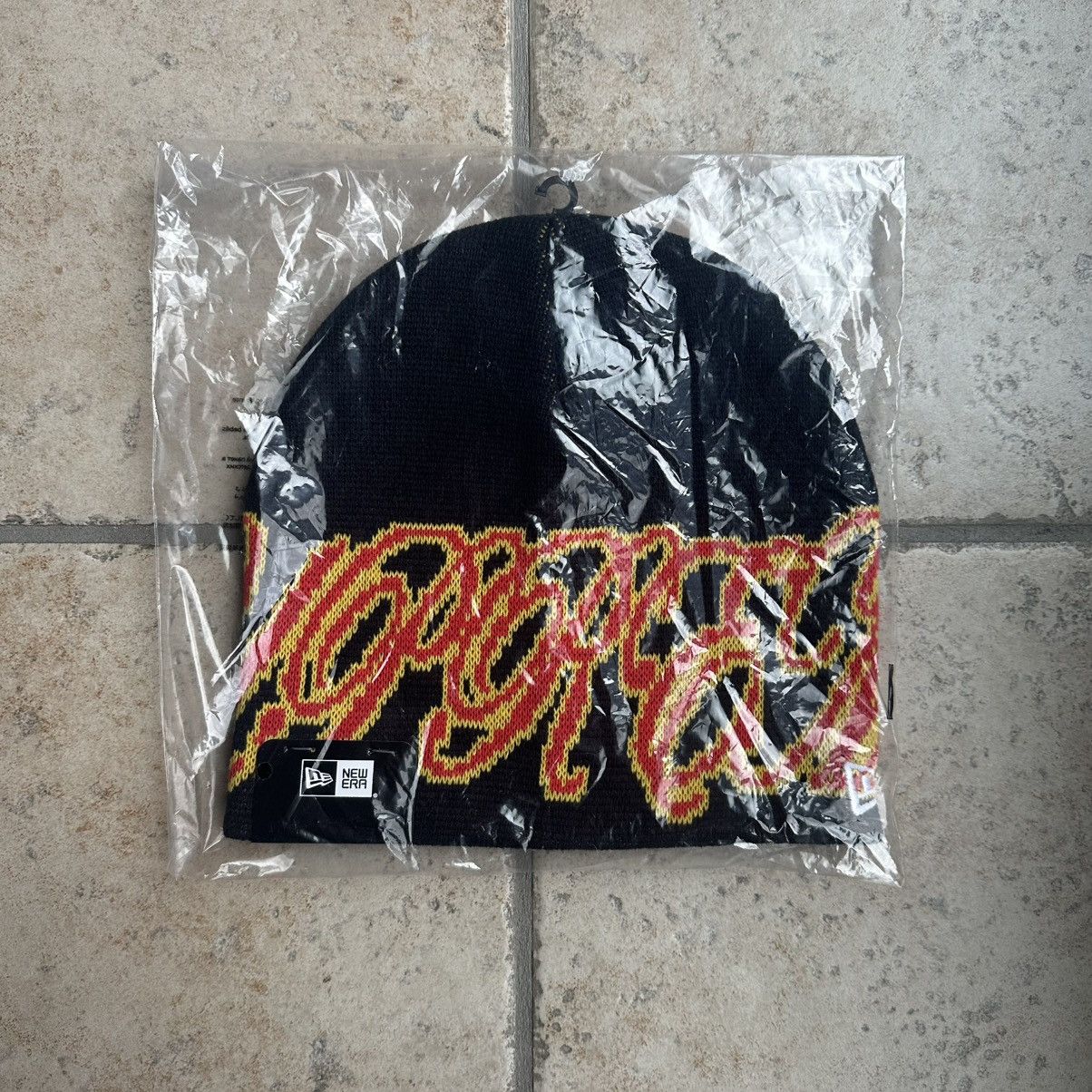 New Era × Supreme Supreme New Era Cursive Beanie Dark Navy Size ONE SIZE - 1 Thumbnail