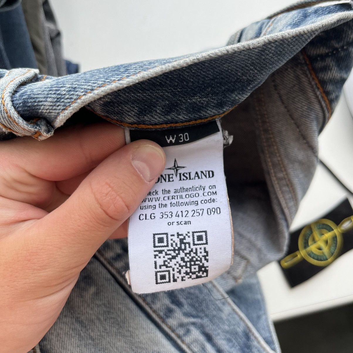 Stone Island STONE ISLAND Jeans Wash Blue Denim Vintage Y2k Affliction Size US 30 / EU 46 - 13 Thumbnail