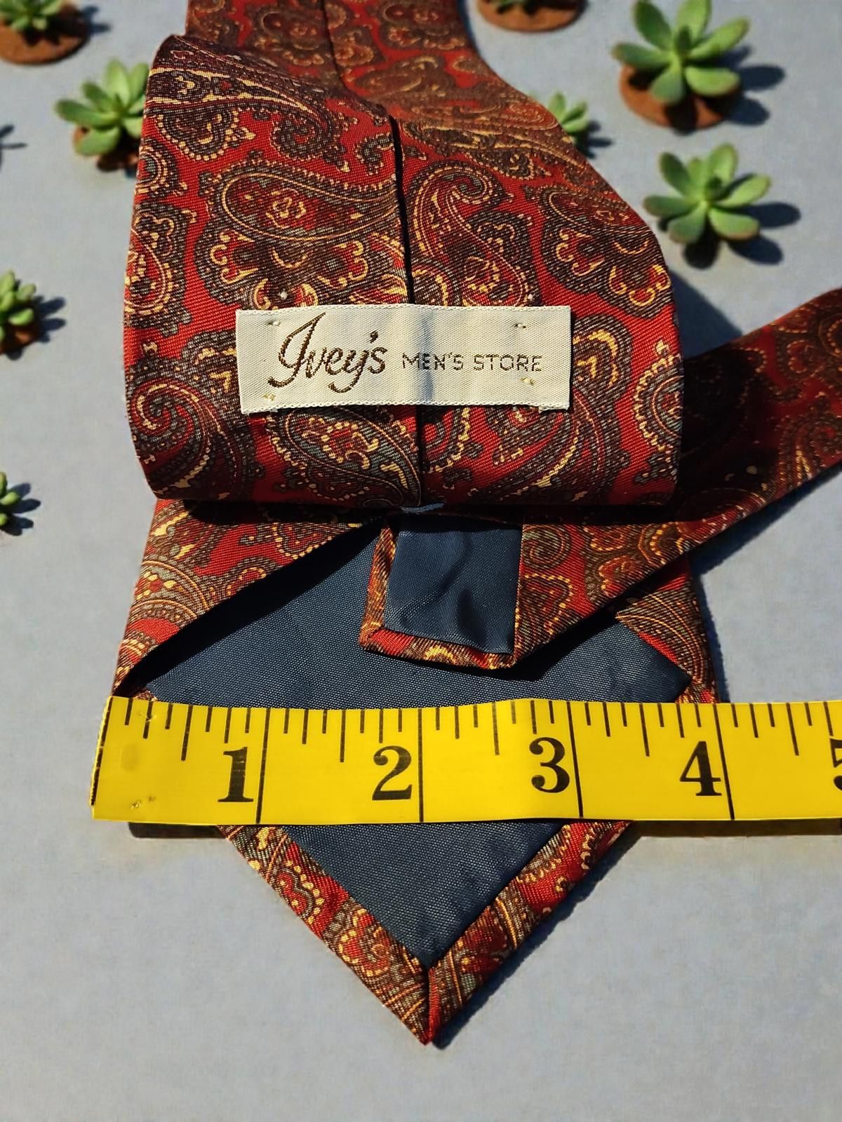 Other Vintage Paisley Pattern Men's Tie by Ivey's Men's Store Size ONE SIZE - 3 Thumbnail