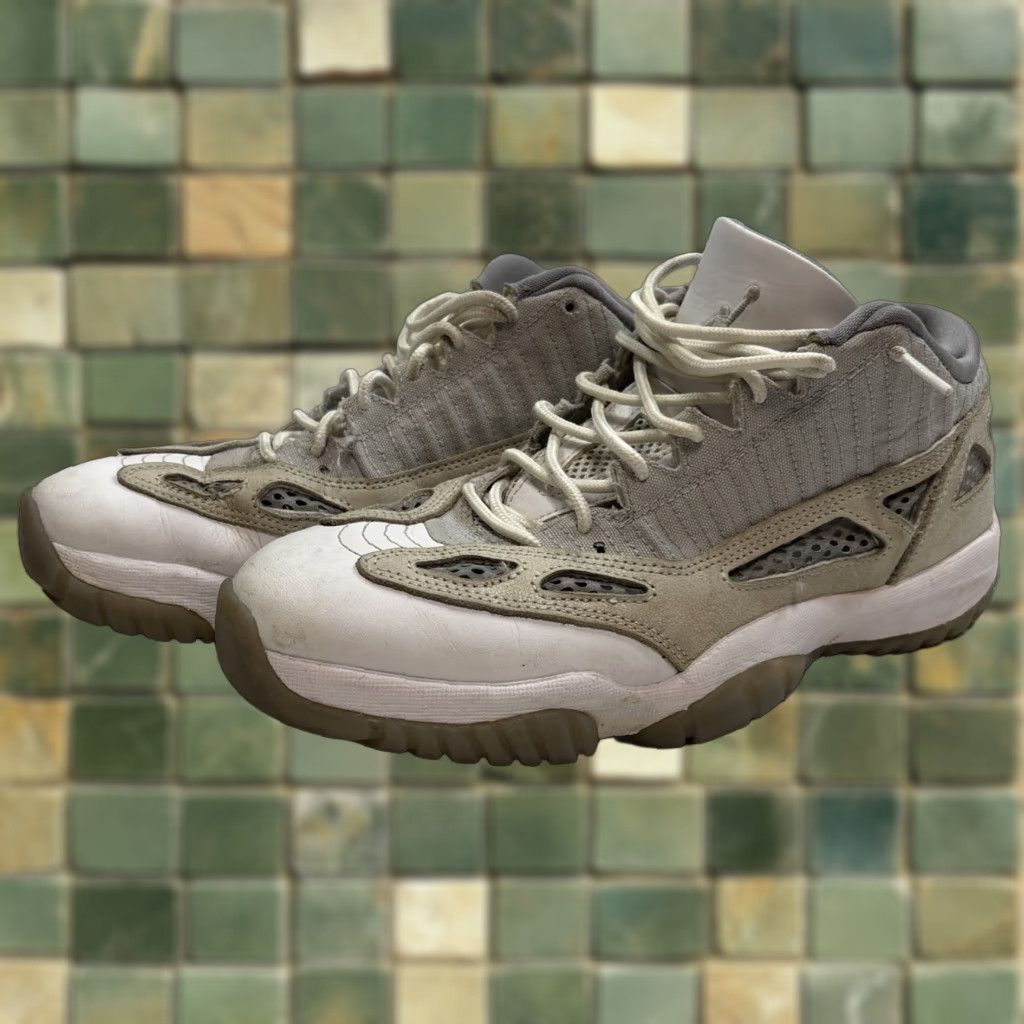 Jordan Brand Nike Air Jordan 11 Retro Low IE Light Orewood Mens Size 10 Sneaker Gray Leather Cushioned Breathable Rubber Low Top Basketball Shoes Size US 9 / EU 42 - 1 Thumbnail