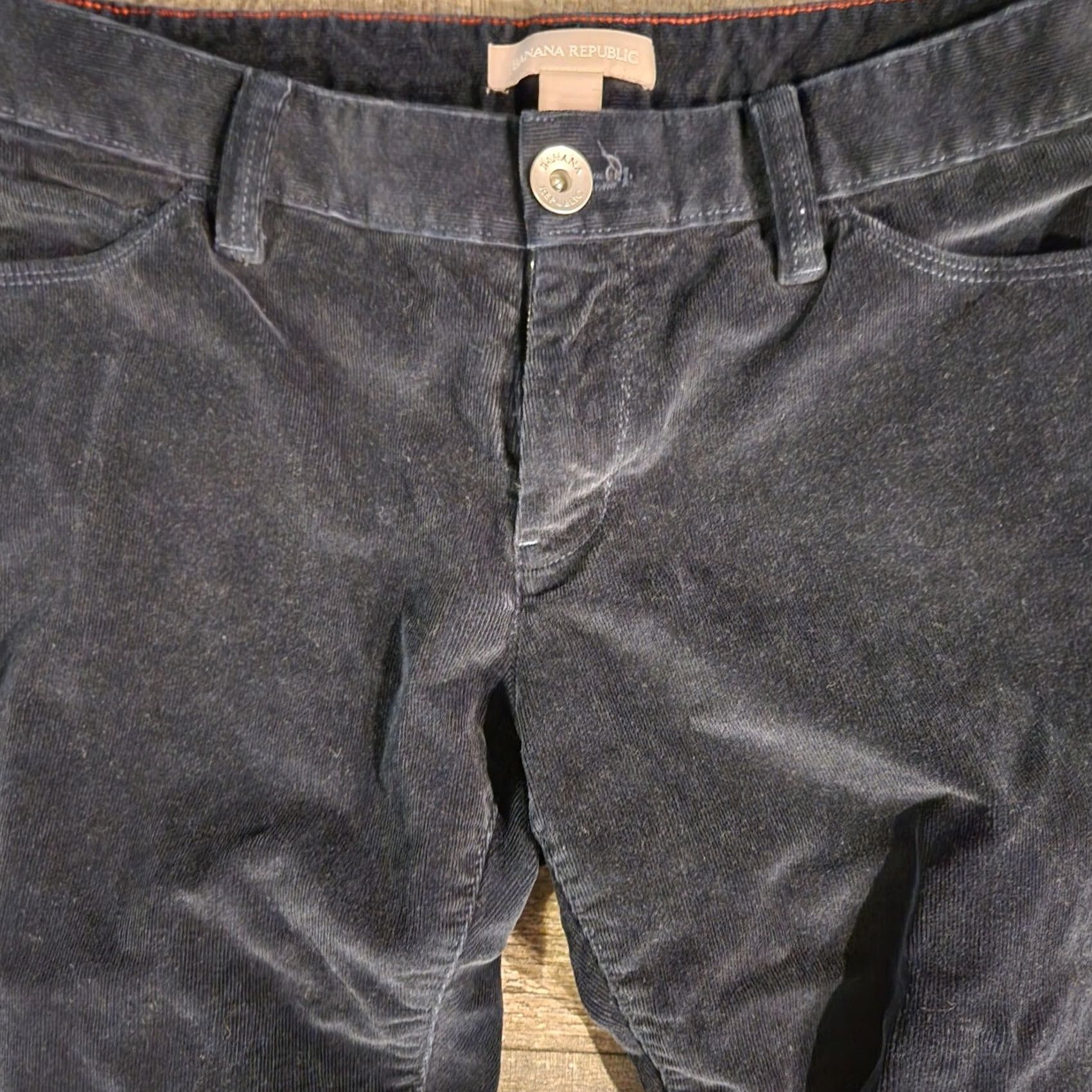 Banana Republic Banana Republic Pants Women 27 28 Navy Corduroy Skinny Low Rise Stretch Inseam 28 Casual Size 27" / US 4 / IT 40 - 3 Thumbnail