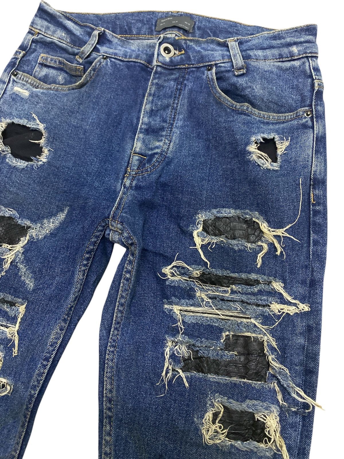 Zara Rare Zara Man Skinny Distressed Denim Size US 30 / EU 46 - 2 Thumbnail