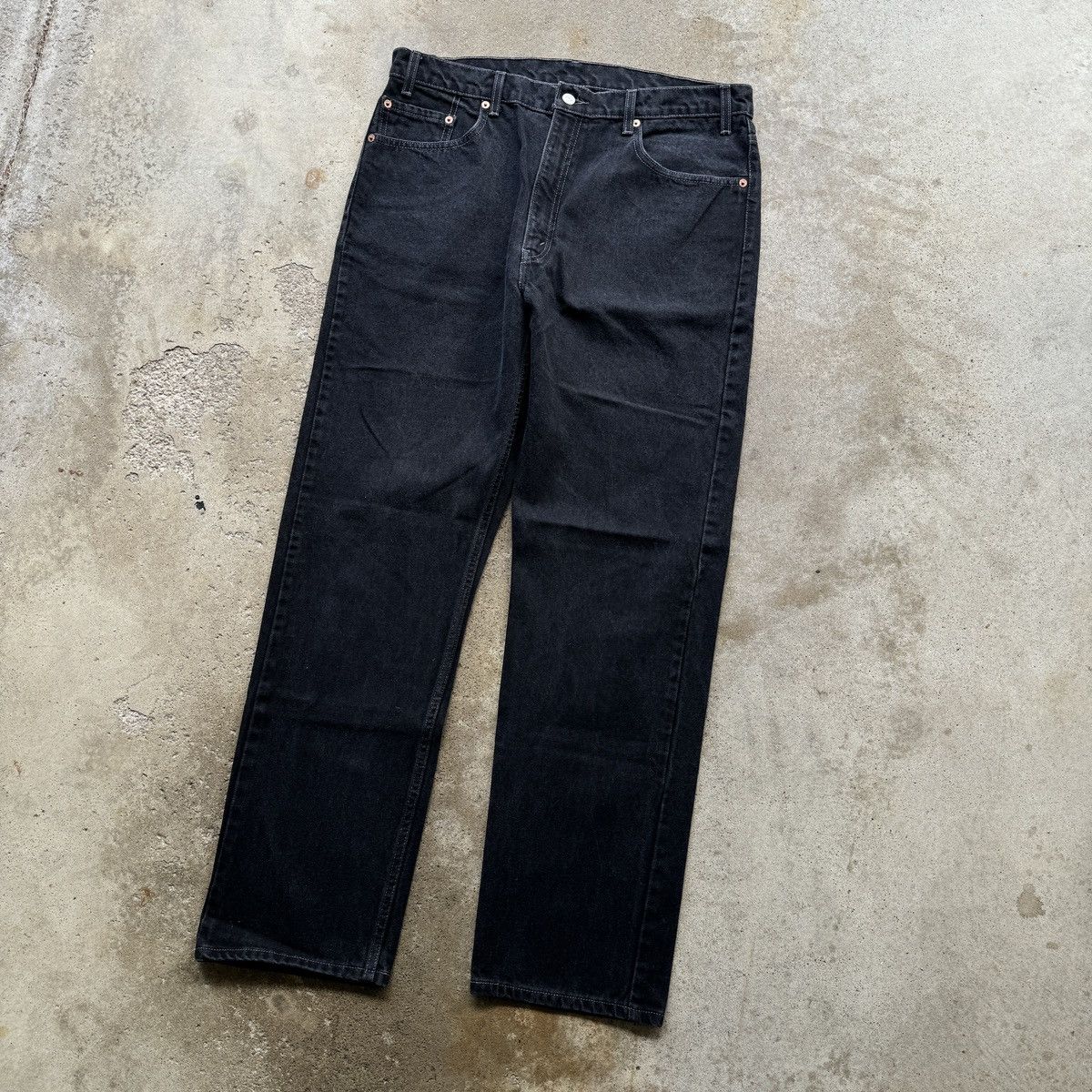 Vintage Levi's 505 Black Denim Jeans ERD Grunge Chrome Skater Size US 38 / EU 54 - 9 Thumbnail