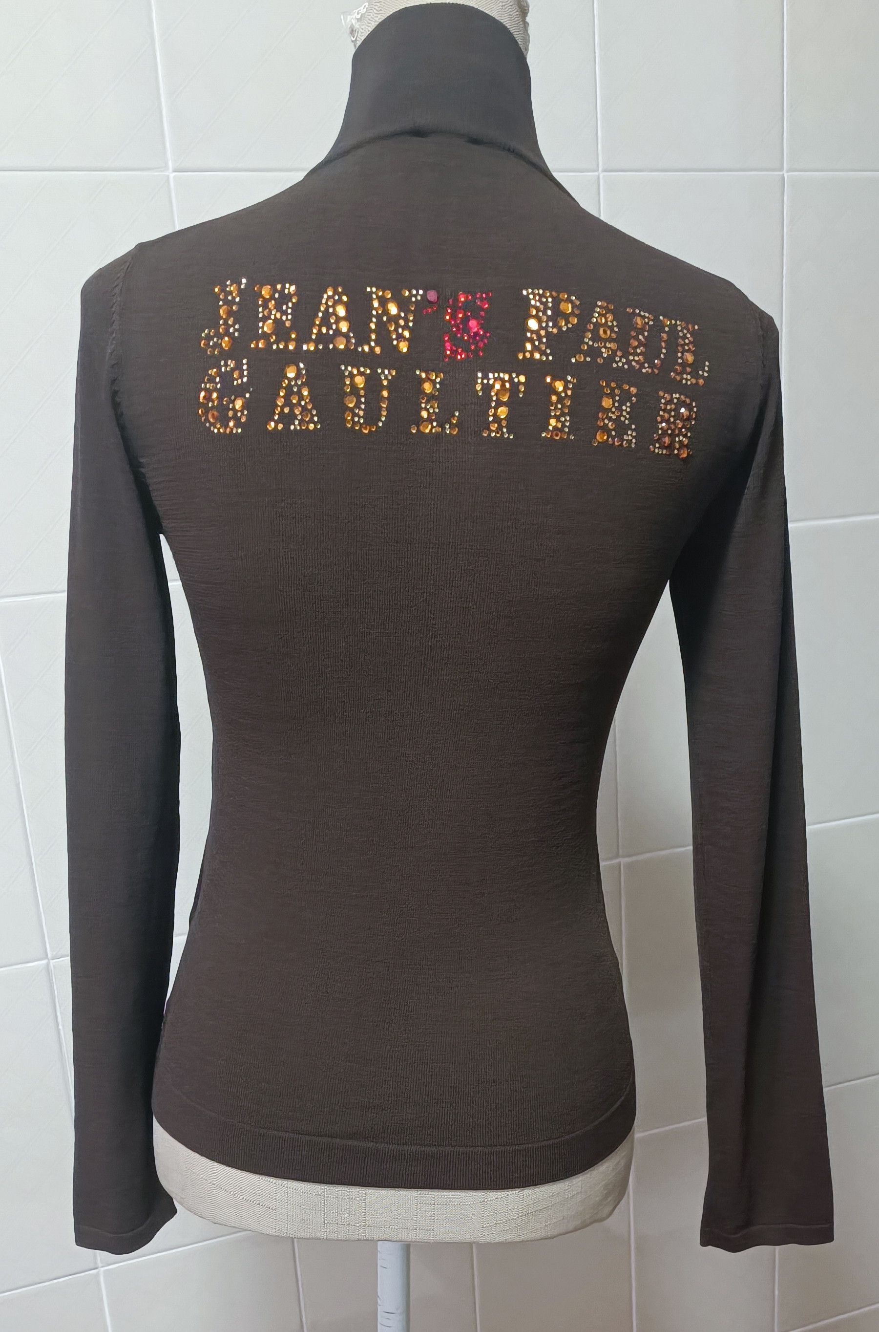 Jean Paul Gaultier Brown jacket with yellow and red rhinestones Size M / US 6-8 / IT 42-44 - 1 Thumbnail
