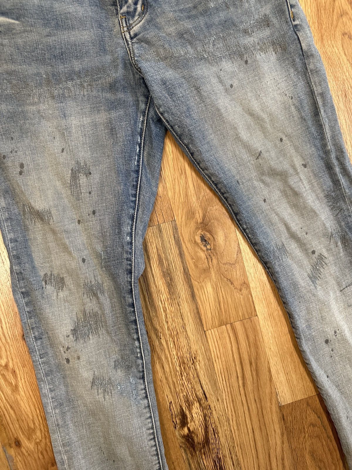 Purple Brand Purple Brand Stitched Dirty Blue Denim Jeans Size 32 Size US 32 / EU 48 - 3 Thumbnail
